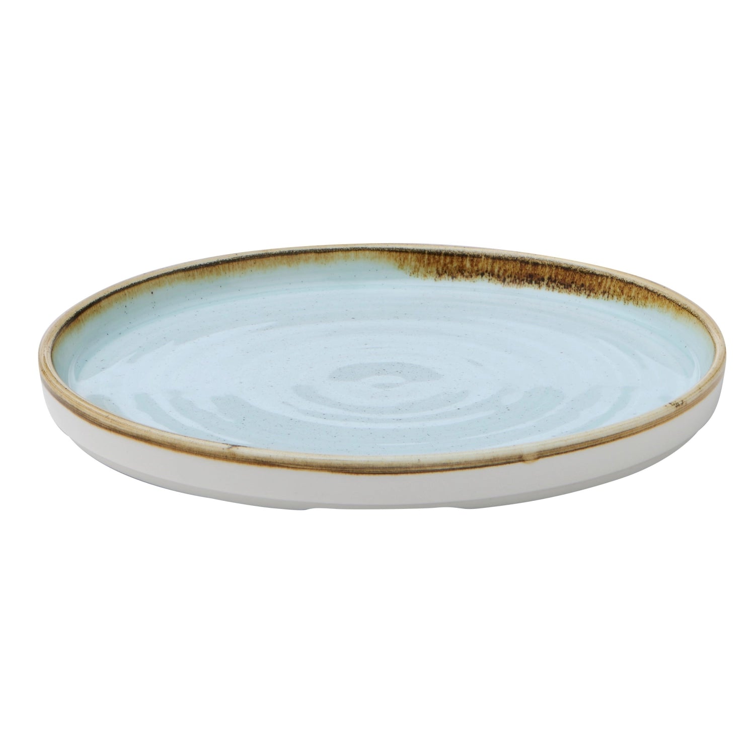 Stonecast Duck Egg Blue Walled Plate 21cm, H2cm