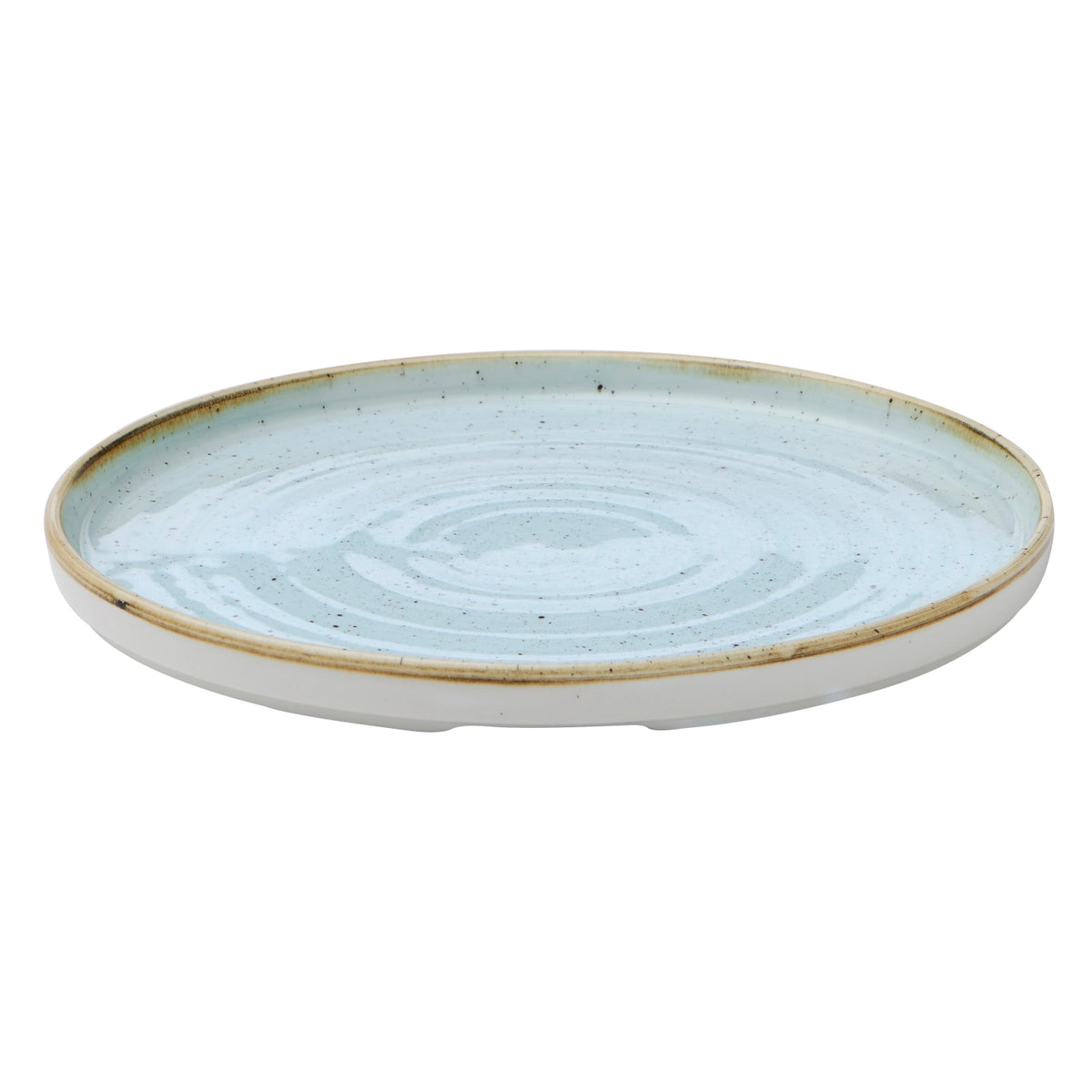 Stonecast Duck Egg Blue Walled Teller 26cm, H2cm in Blau präsentiert im Onlineshop von KAQTU Design AG. Teller ist von Churchill