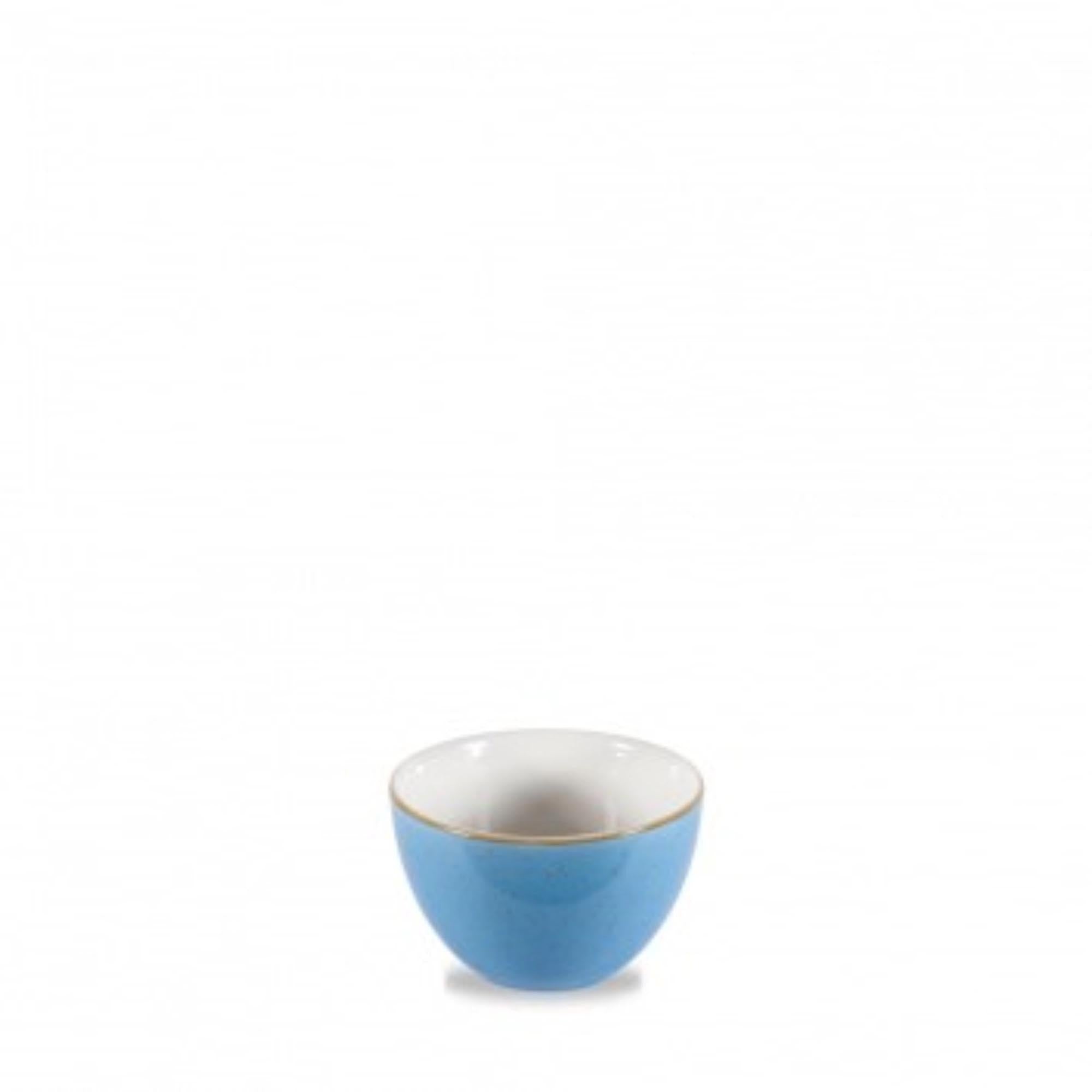 Elegante Stonecast Cornflower Blue Zuckerschale von Churchill, 22.7cl, robust, spülmaschinenfest, ideal für jeden Tisch und Anlass.