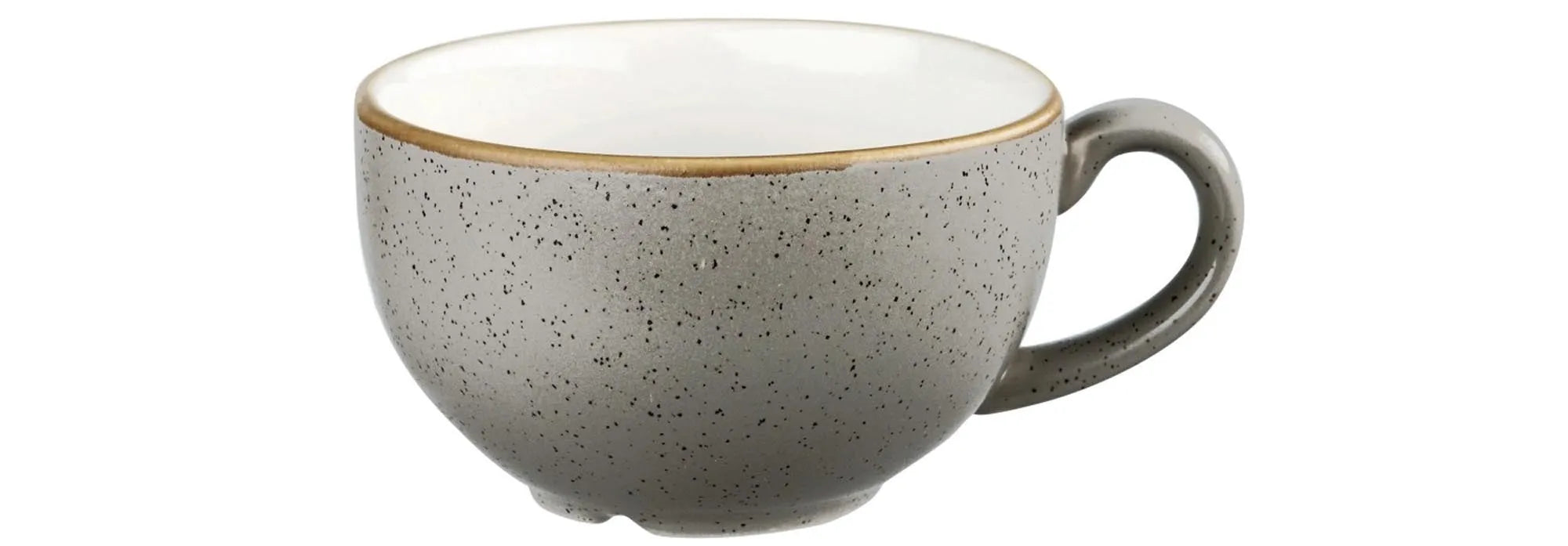 Elegante Stonecast Peppercorn Grey Tasse von Churchill, 22,7cl, aus langlebigem Porzellan, stilvoll und robust.