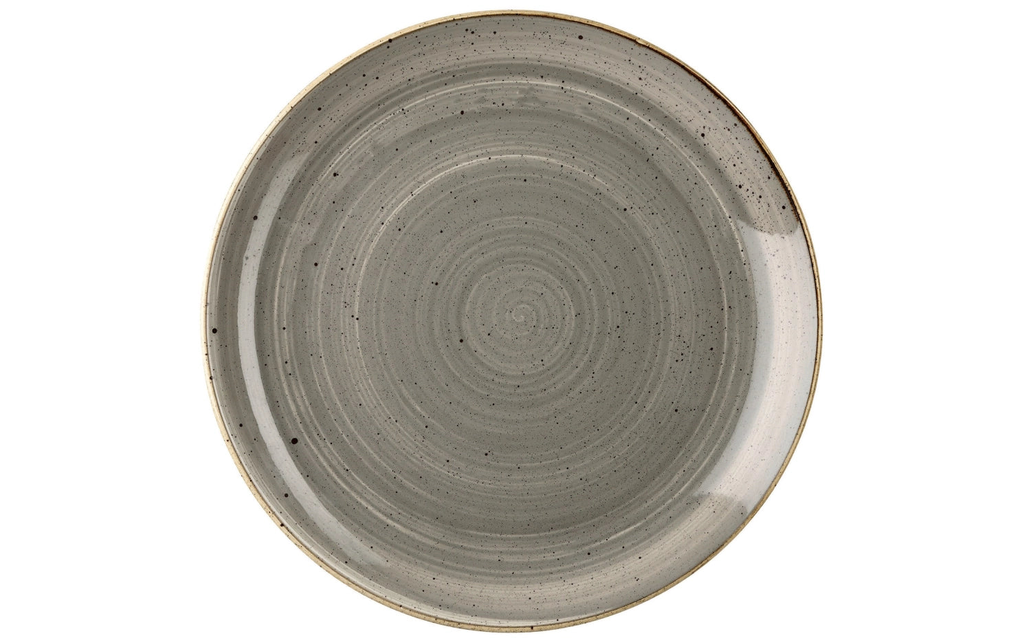 Stonecast Peppercorn Gray Coupe plate flat 16.5cm