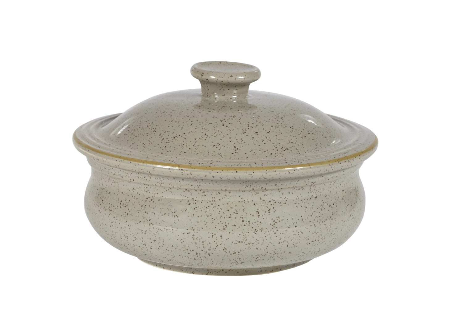 Stonecast Peppercorn Grey Topf mit Deckel 43cl, D 14cm