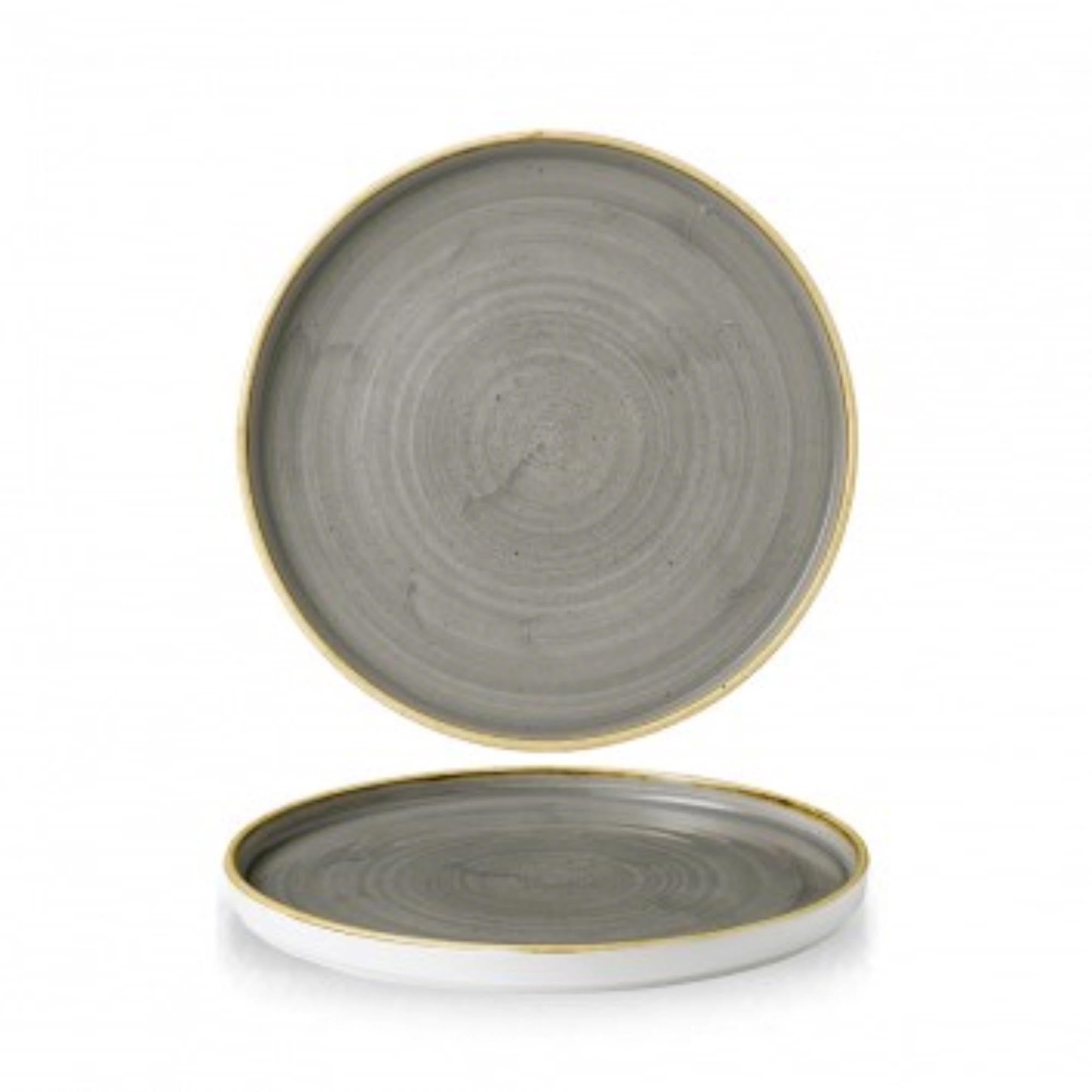 Entdecken Sie den Stonecast Peppercorn Grey Walled Teller flach 21cm von Churchill – robust, stilvoll und ideal für Gastronomie und Zuhause.