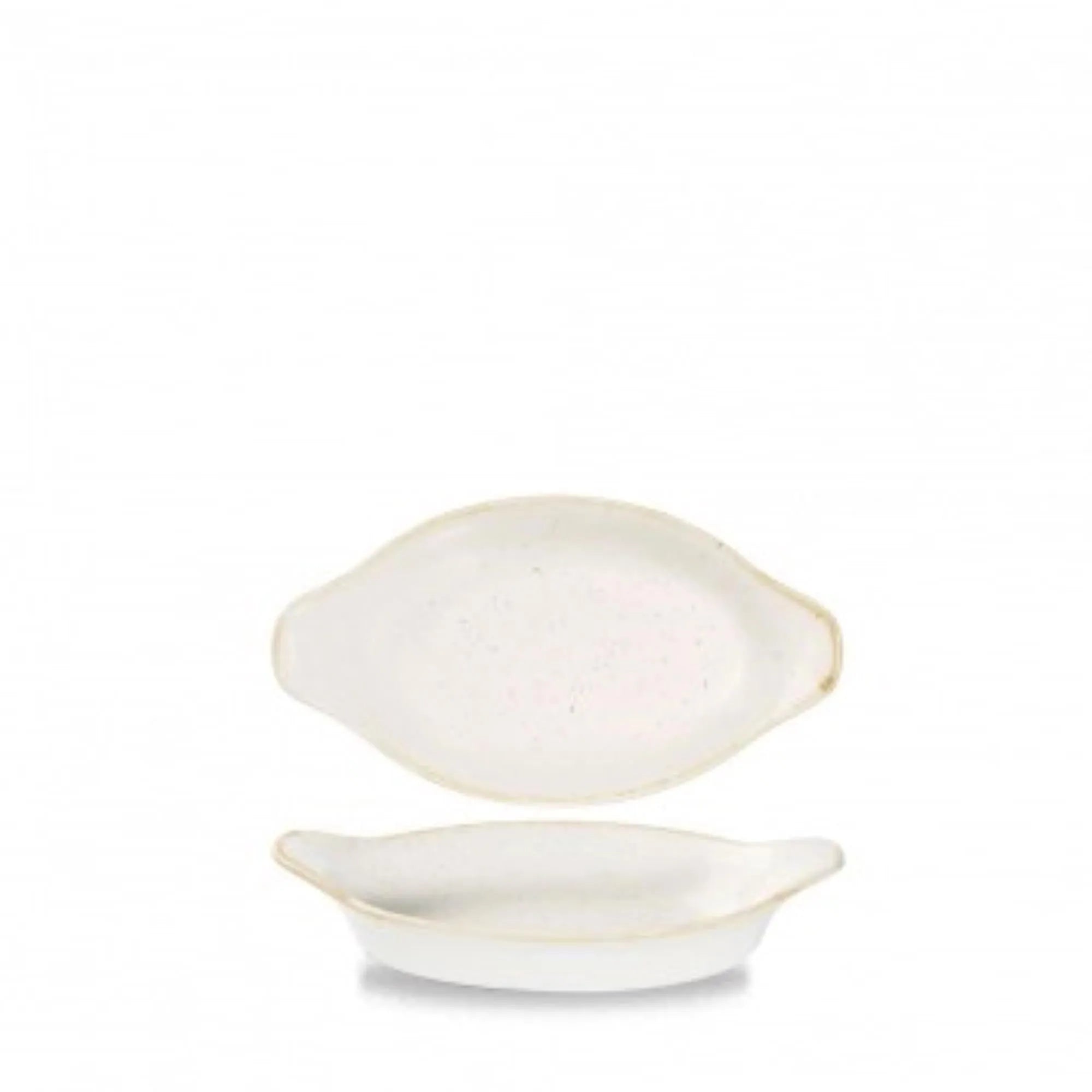 Stonecast Barley White Schale oval mit Griffen 20.5x11.3cm - KAQTU Design