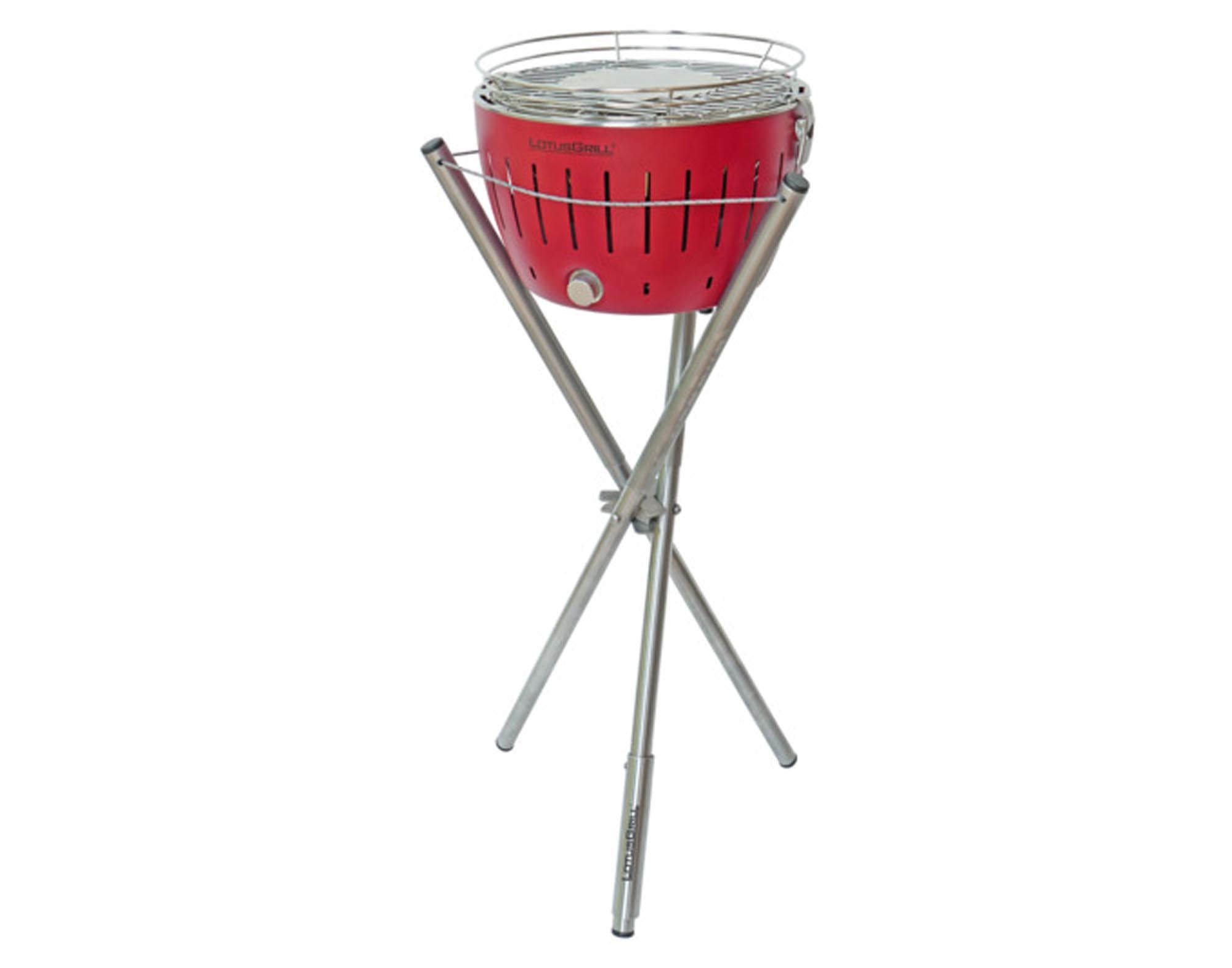 Der LOTUSGRILL Universal Ständer bietet Sicherheit und Stabilität für Ihr Grillerlebnis. Ideal für Garten, Terrasse und Camping.