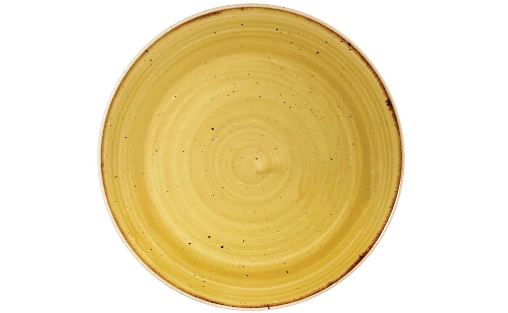 Stonecast Mustard Yellow Coupe Teller flach 21.7cm - KAQTU Design