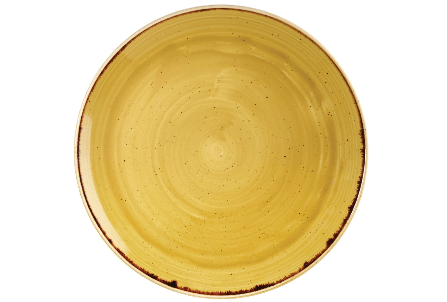 Stonecast Mustard Yellow Coupe plate flat 28.8cm