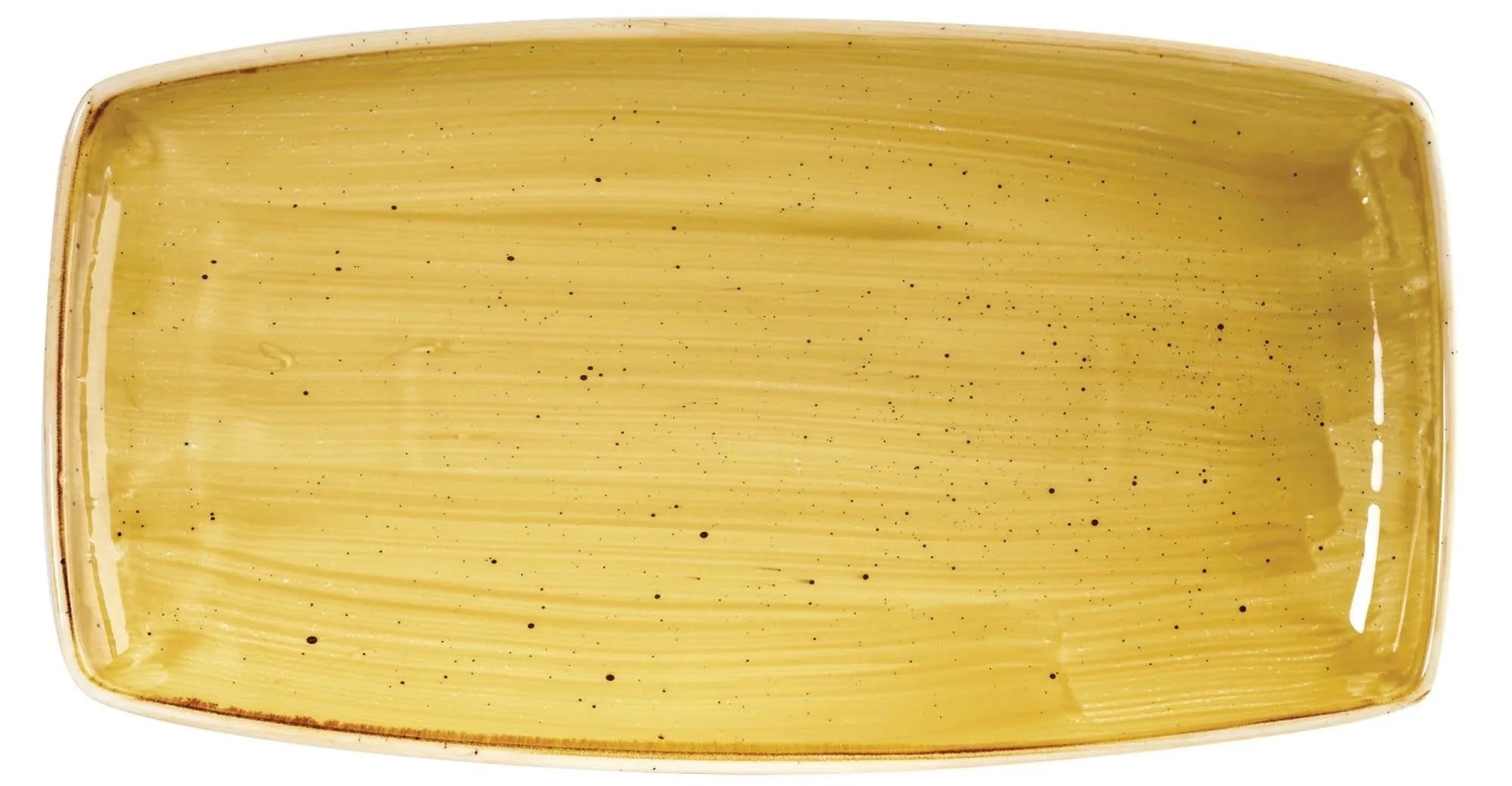 Stonecast Mustard Yellow Platte rechteckig 35x18.5cm - KAQTU Design