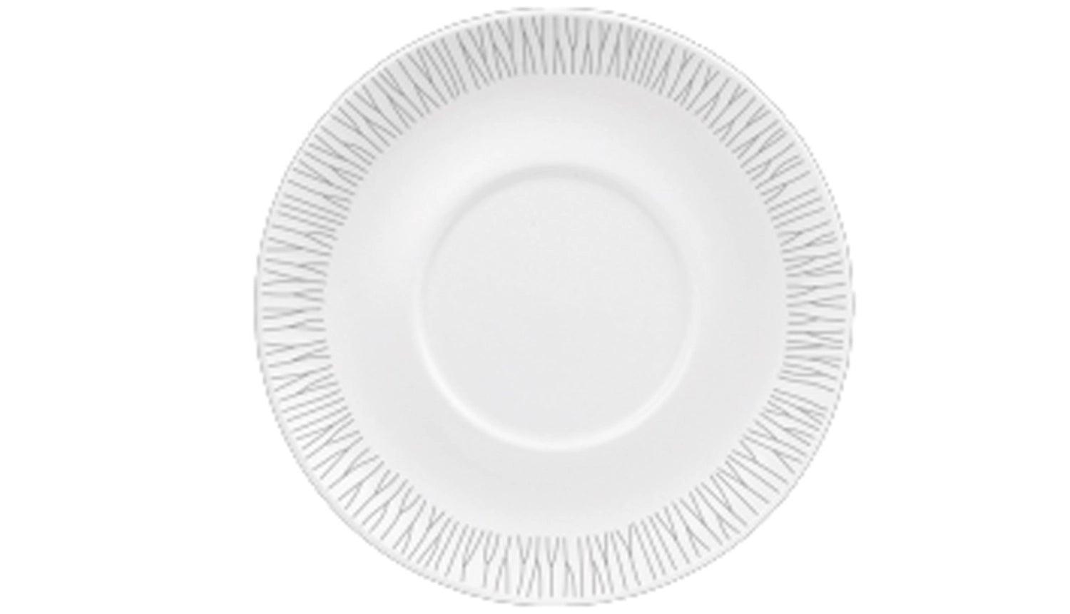 Elegante Untertasse aus der Bamboo White Serie von Churchill, 15.2 cm Durchmesser, ideal für Suppen und kreative Anrichtearten.