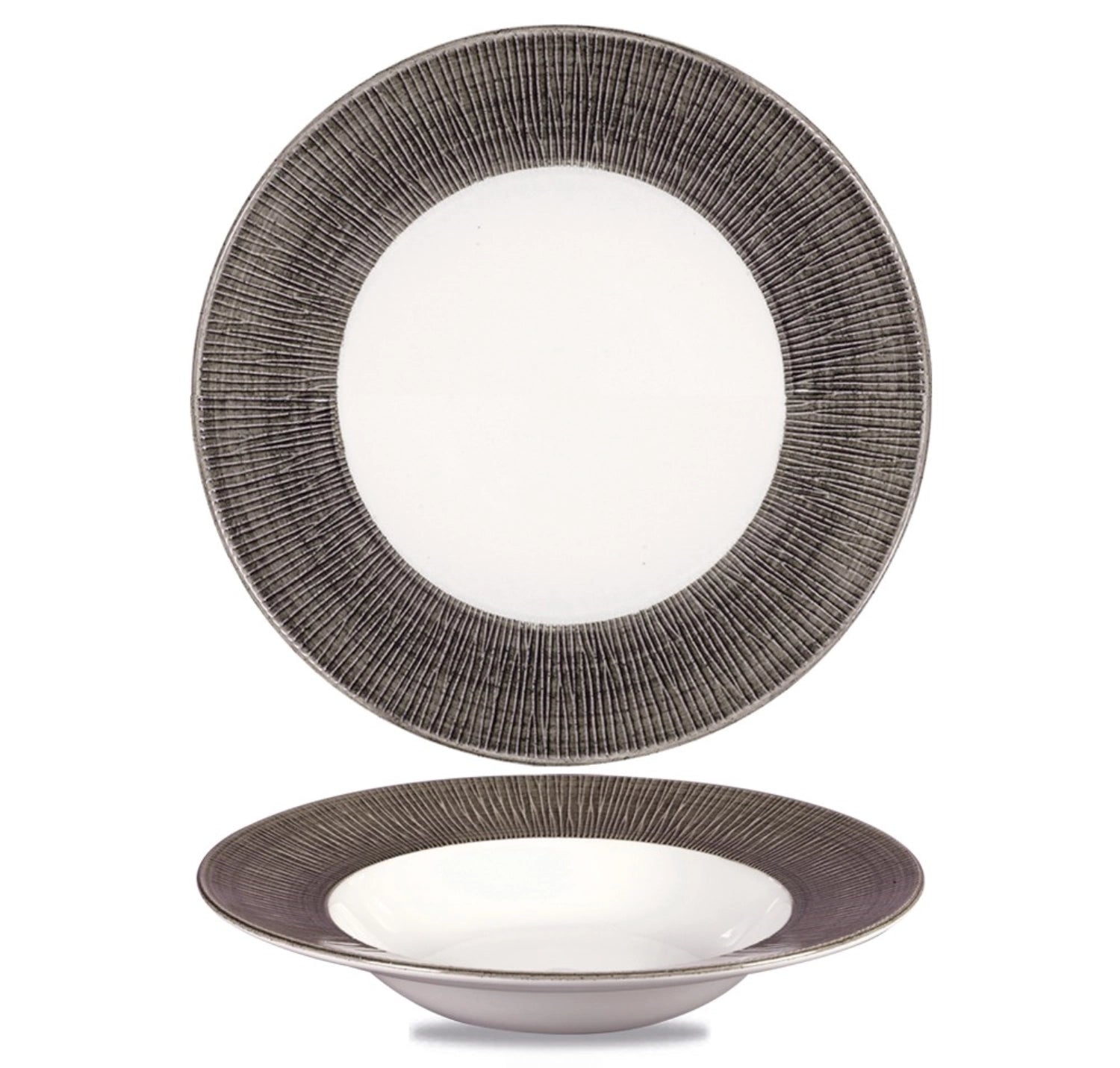 Eleganter, tiefen Teller aus der Bamboo Dusk Kollektion von Churchill, 28 cm, perfekt für stilvolle Präsentationen und umweltbewusste Gastronomie.