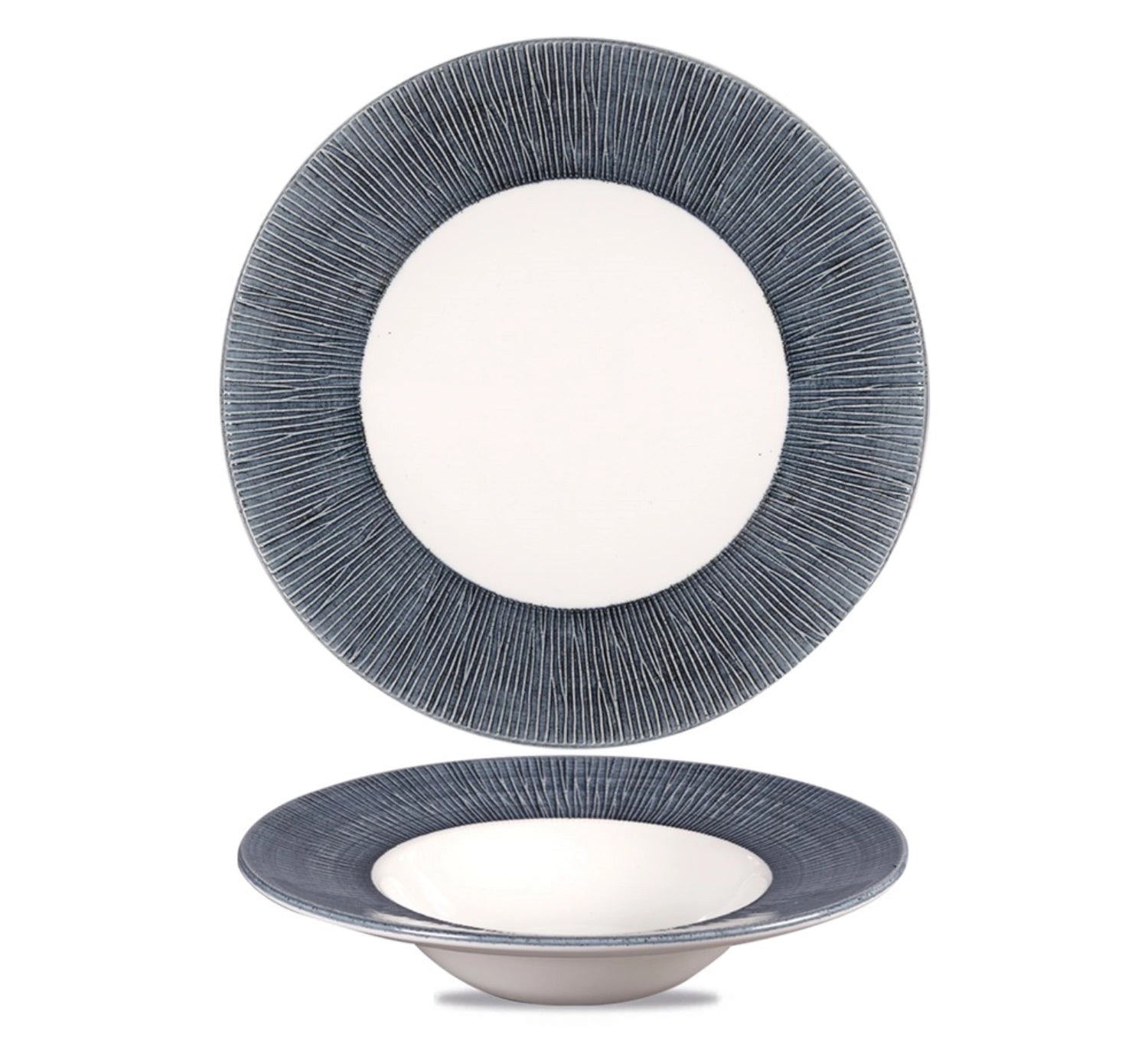 Eleganter, tiefen Teller aus der Bamboo Mist Serie von Churchill, 24 cm, perfekt für kreative Anrichte und festliche Tischdekoration.