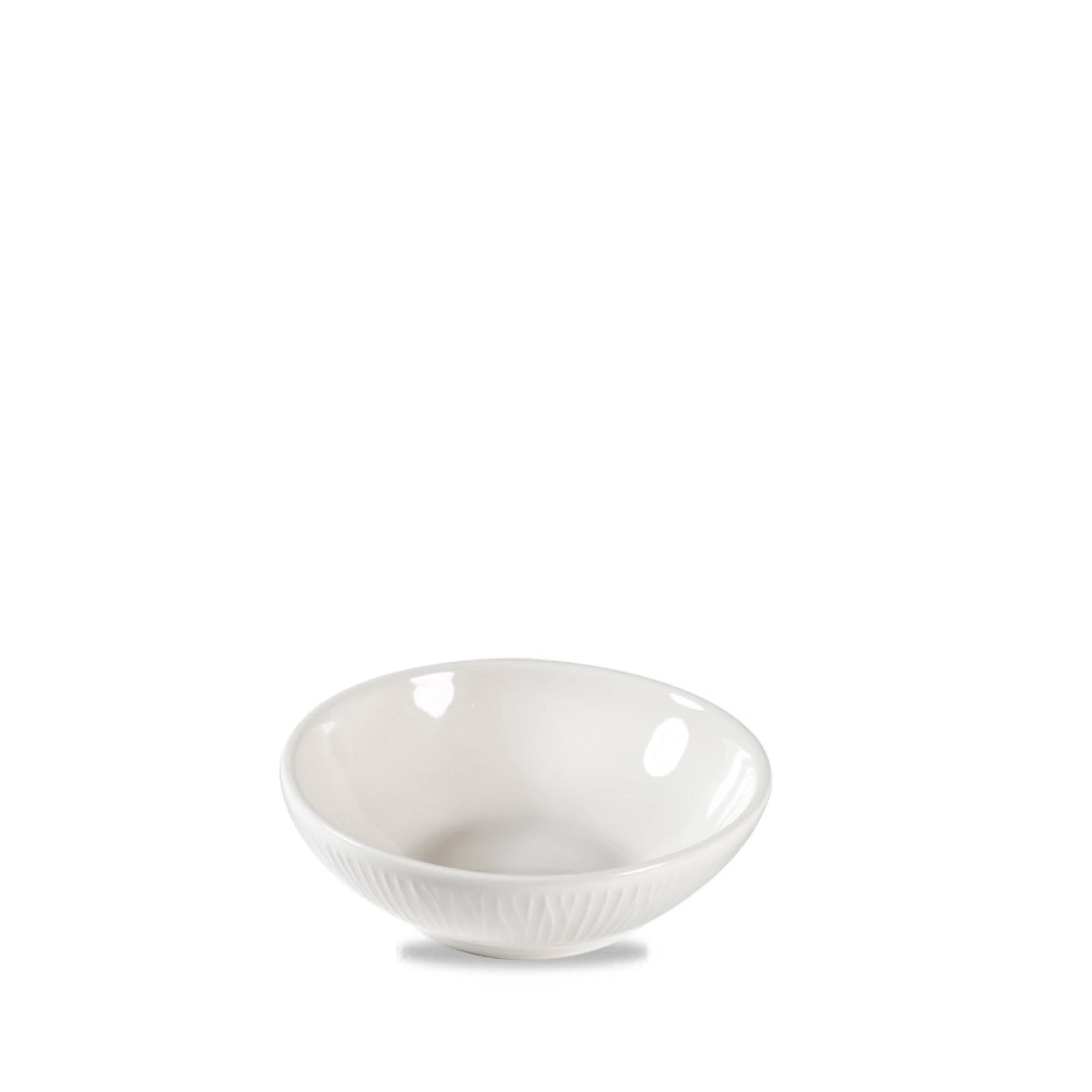 Flache 13 cm Schale aus der Bamboo White Kollektion von Churchill, perfekt für stilvolle Präsentationen und vielseitige Anwendungen.