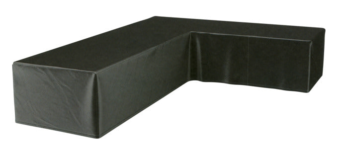 Hochwertige Schutzhülle für L-förmige Loungemöbel, wasserabweisend, atmungsaktiv, Maße: 355x275x100xH70 cm.