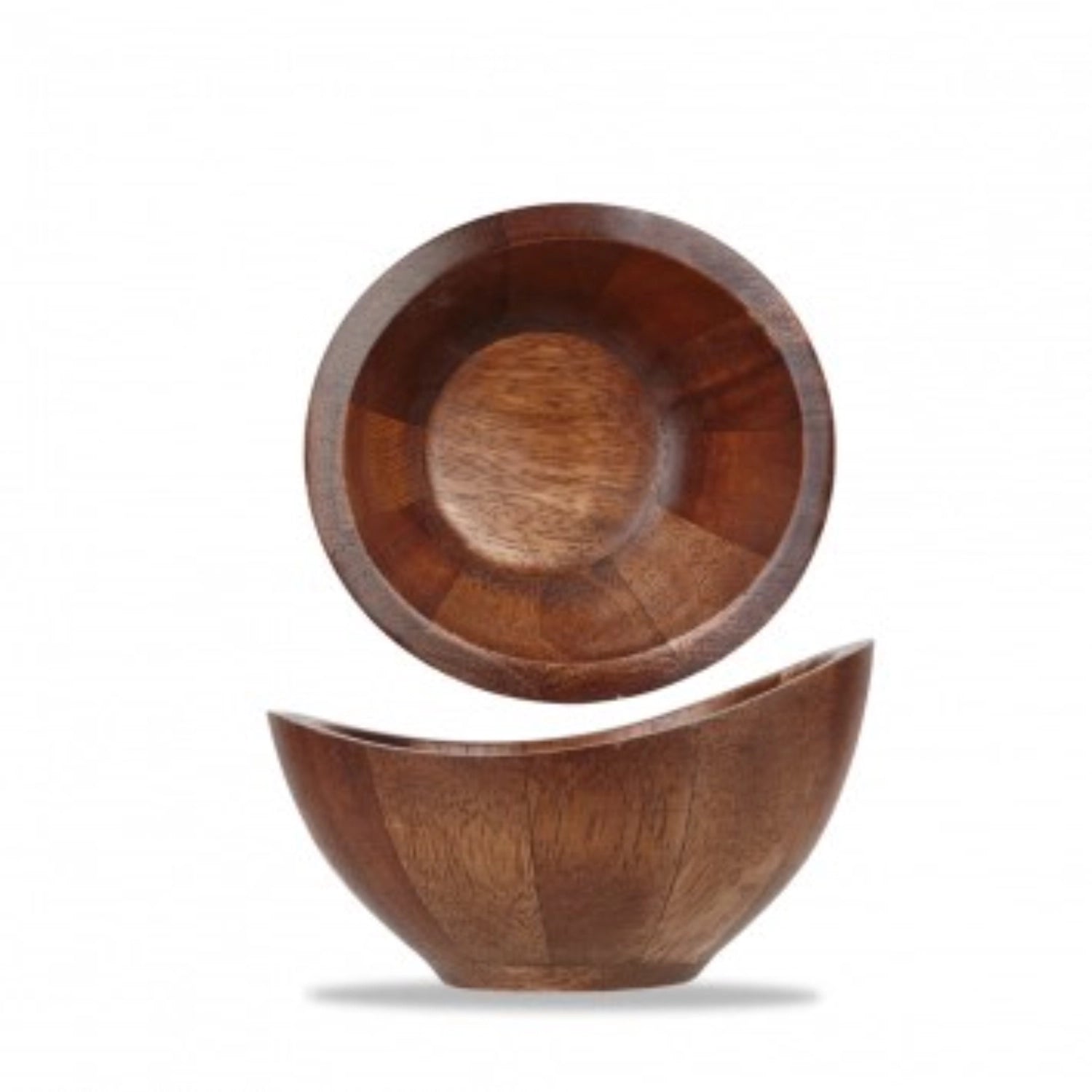 Elegante Schale aus Akazienholz von Alchemy Wood, 14x13.5x7cm, perfekt für stilvolle Präsentationen und dekorative Arrangements.