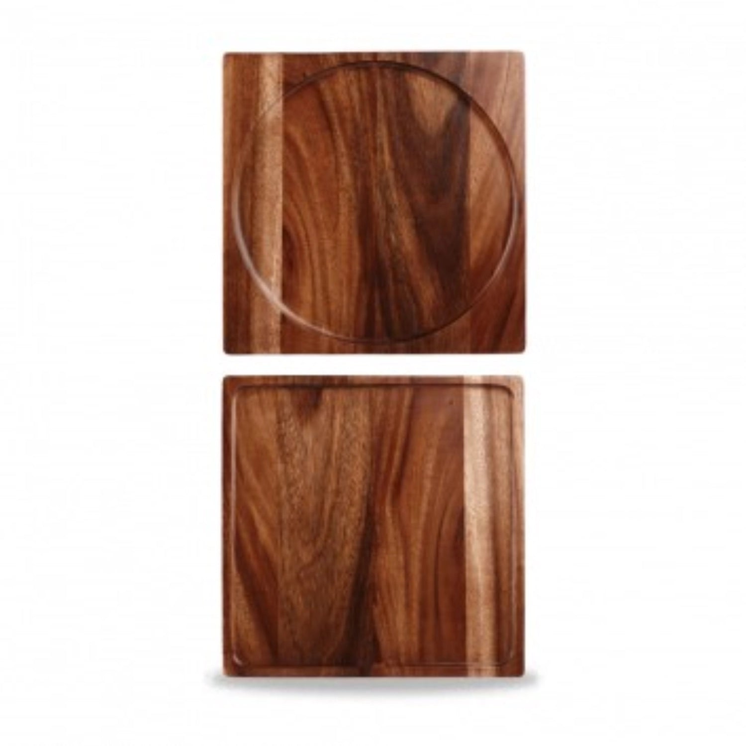 Hochwertiges Alchemy Wood Präsentationsbrett 30x30cm von Churchill, perfekt für ansprechende Tischdekoration und stilvolle Servierung.