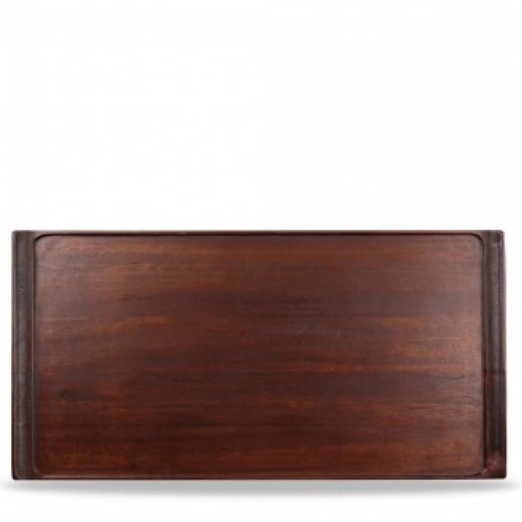Rechteckiges Buffet-Tablett aus Akazienholz von Alchemy Wood, 30x14.5cm, ideal für elegante Servierideen und besondere Anlässe.