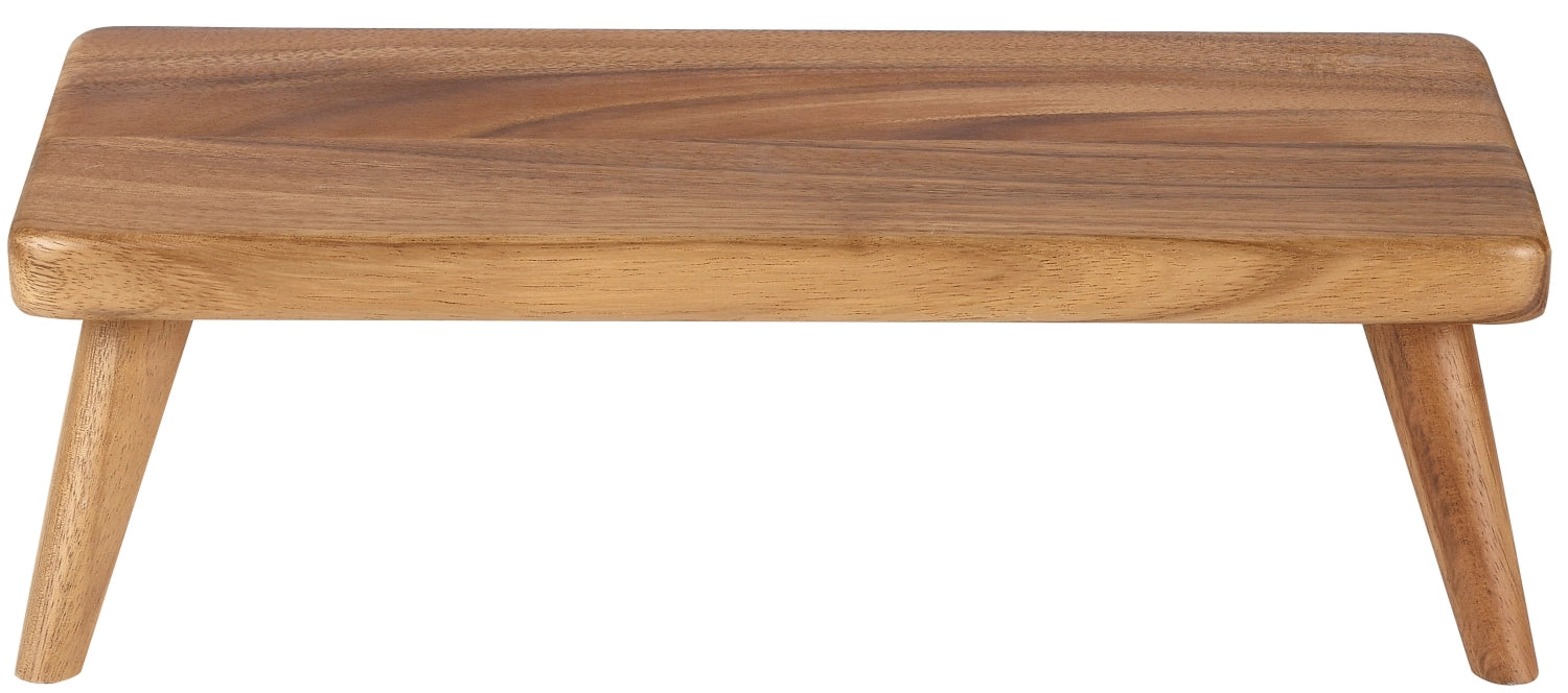 Rechteckiger Alchemy Holzständer von Churchill, 33,5 x 15,3 cm, Höhe 10,6 cm, perfekt für die ansprechende Präsentation von Küchenutensilien.