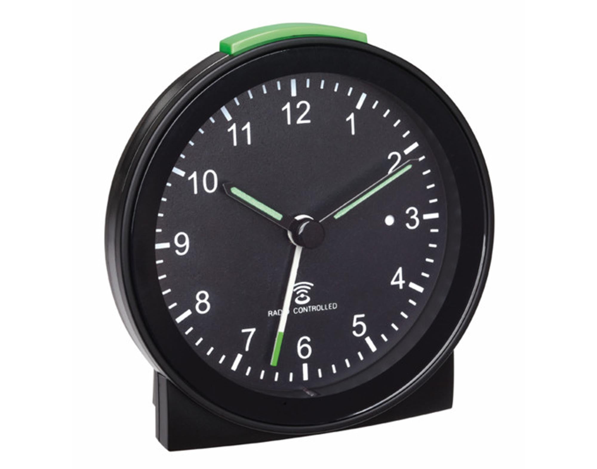 TFA Funk-Wecker schwarz 8.1x8.4 cm in  präsentiert im Onlineshop von KAQTU Design AG. Alarmuhr ist von TFA