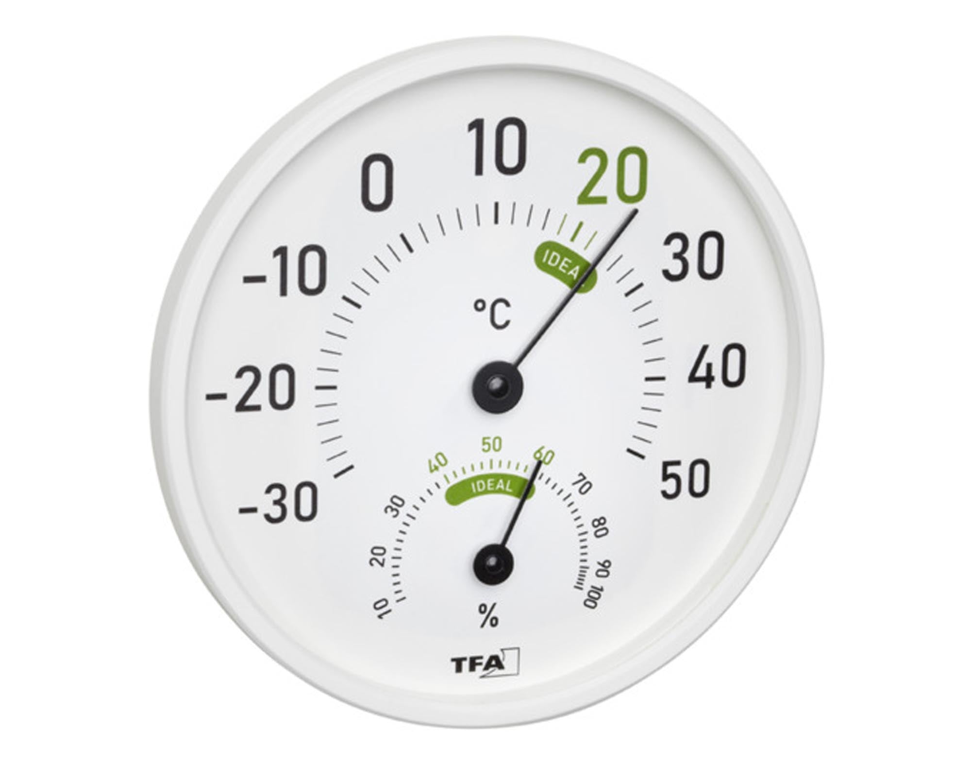 TFA Thermo-Hygrometer weiss ø 13.1 cm