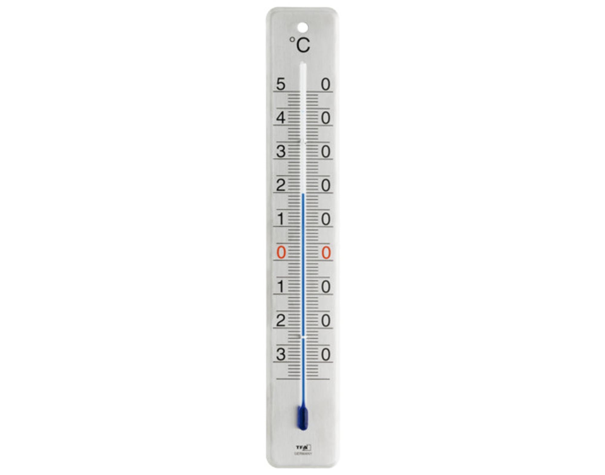 TFA Innen Aussenthermometer Inox 28 cm