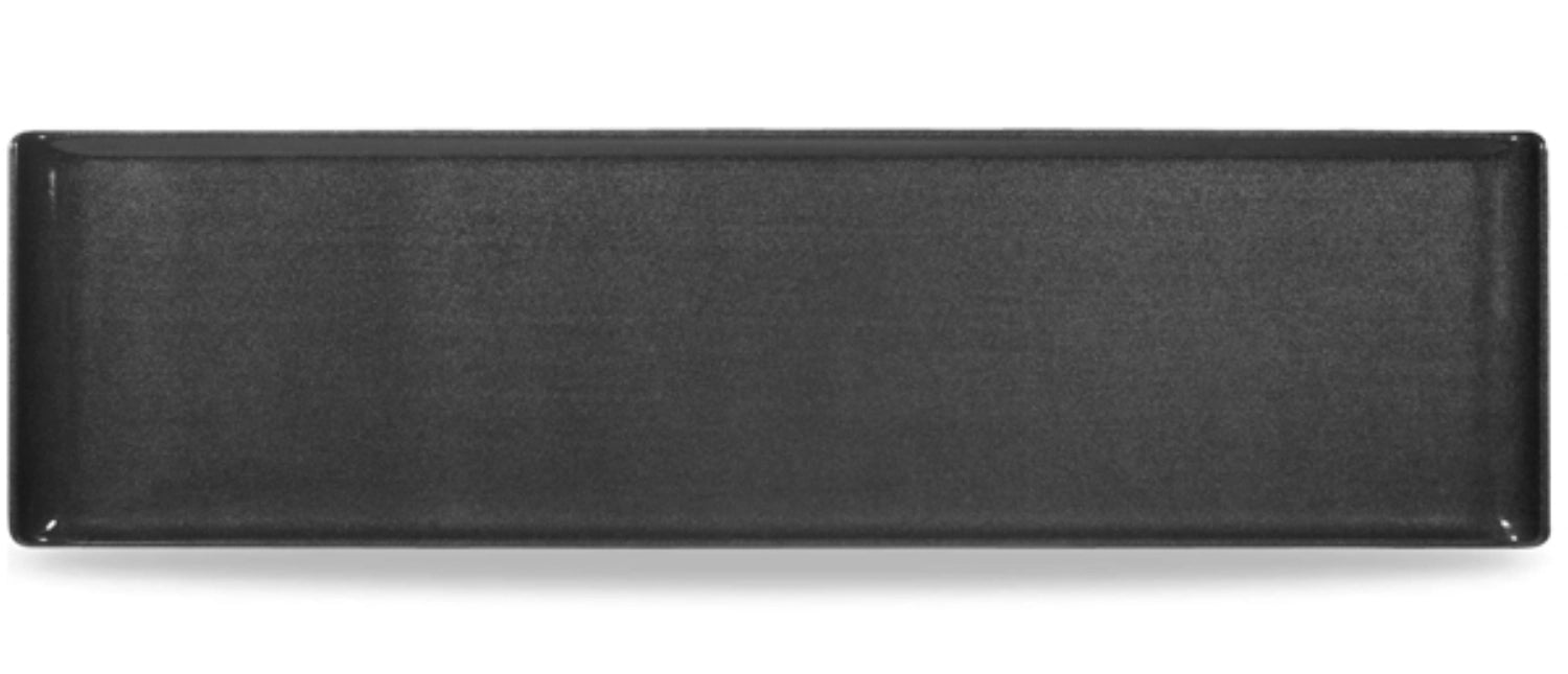 Schwarzes Melamin-Tablett von Alchemy, 56x15.3cm, ideal für stilvolle Servierung und praktische Anwendungen im täglichen Gebrauch.