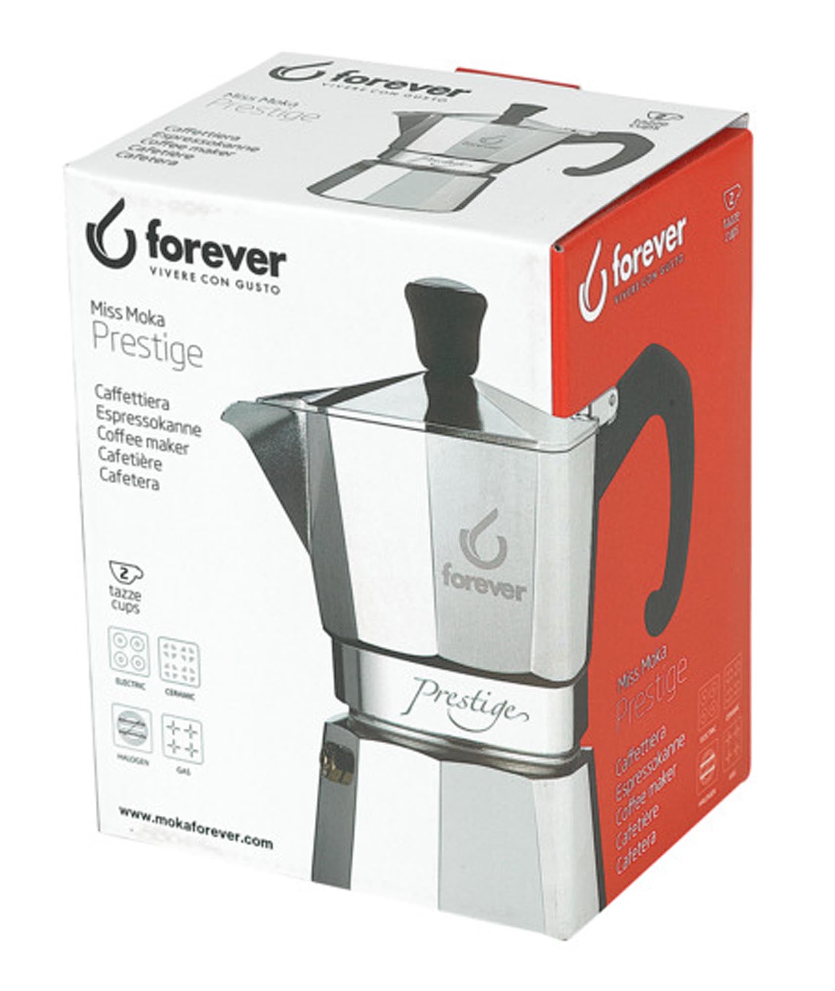 Kaffeezubereiter Moka Prestige 2 Tassen in  präsentiert im Onlineshop von KAQTU Design AG. Küchengerät ist von FOREVER