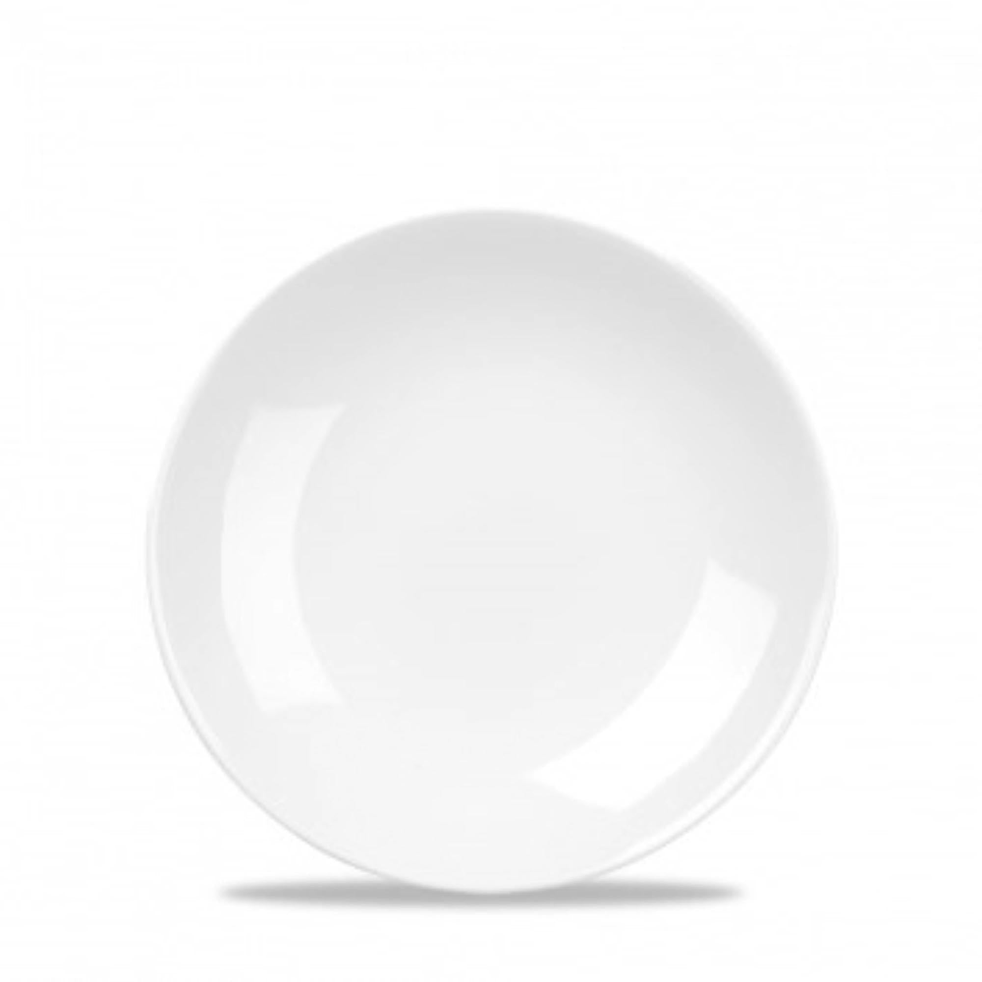 Eleganter 16.5 cm Coupe Teller von Churchill, ideal für Vorspeisen und Desserts. Robustes Porzellan, mikrowellen- und spülmaschinenfest.