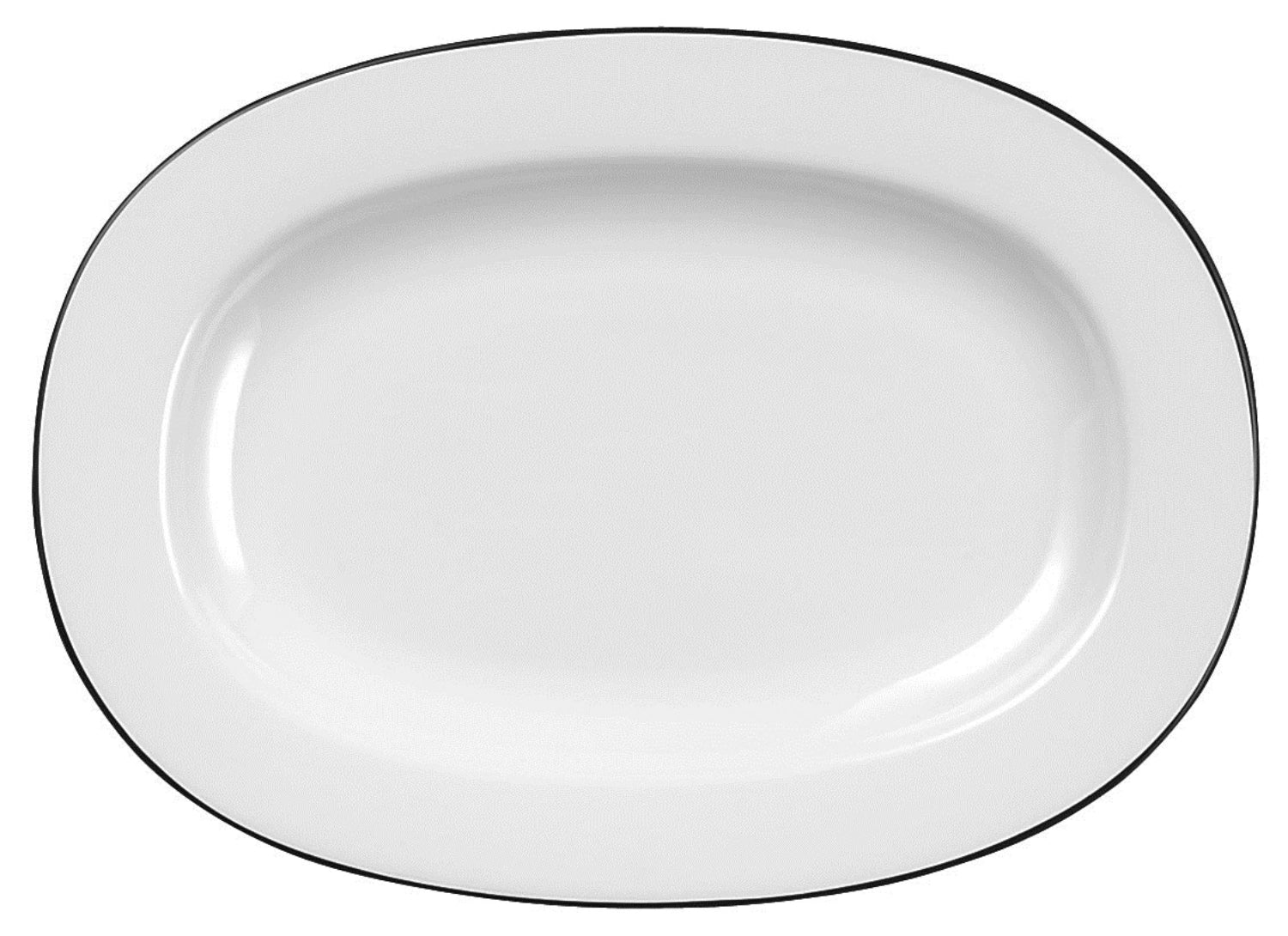 Stilvolle ovale Alchemy Mono Platte von Churchill, 28 cm, mit elegantem Rand, ideal für ansprechende Präsentationen und festliche Anlässe.