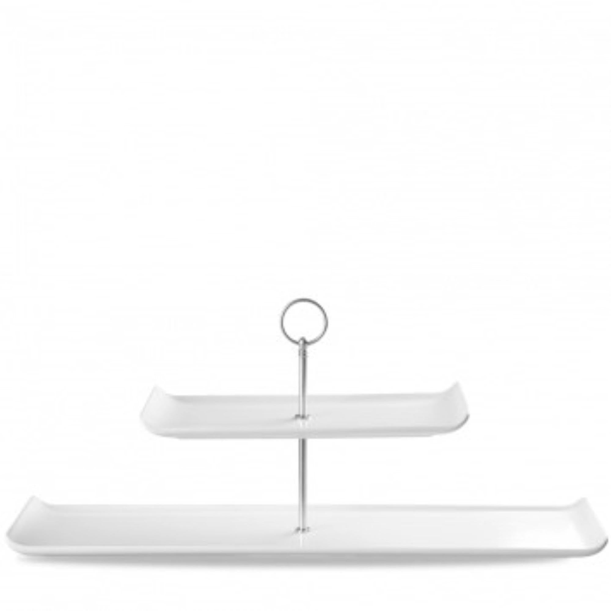 Elegante Etagere aus Porzellan, 56x15.3x22cm, ideal für Snacks und Desserts. Stilvoll, langlebig, spülmaschinenfest.