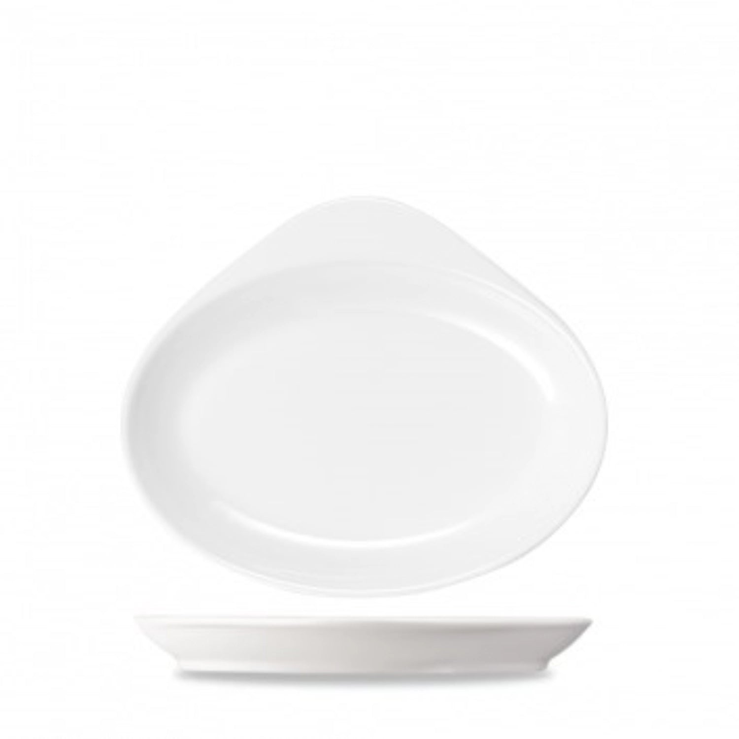 Stilvolle ovale Servierplatte (19,5 cm) aus der Alchemy Kollektion von Churchill, perfekt für kreative Präsentationen und besondere Anlässe.