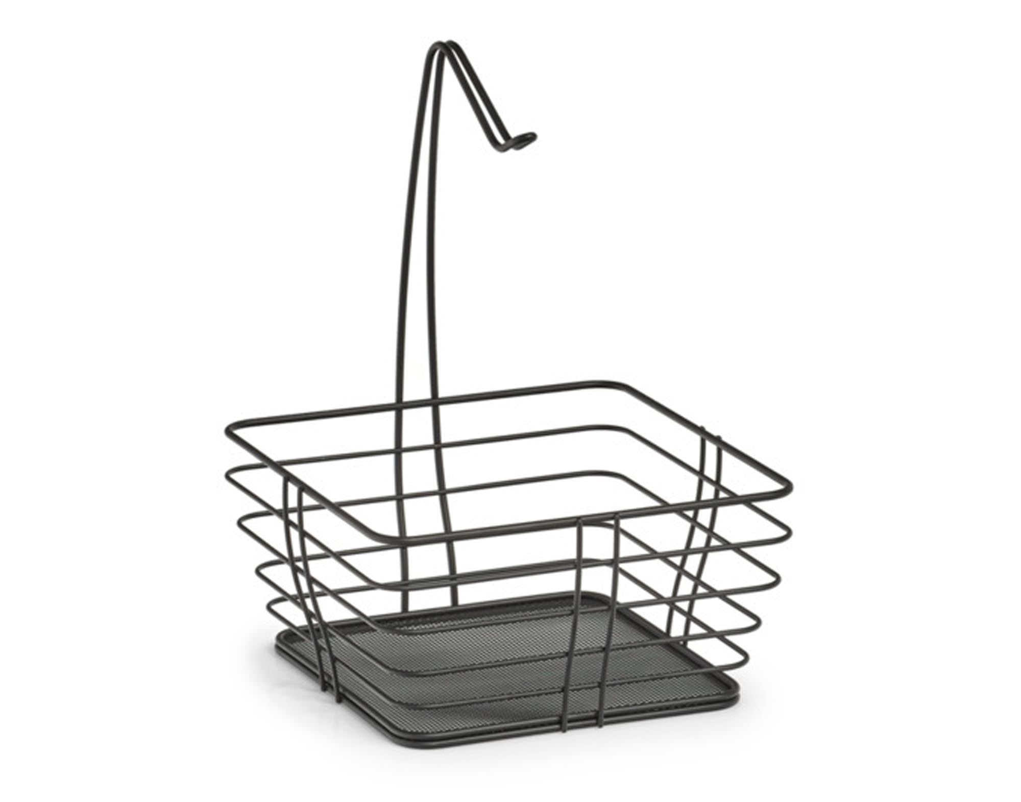 ZELLER Fruchtkorb Metall schwarz 26x26x36 cm