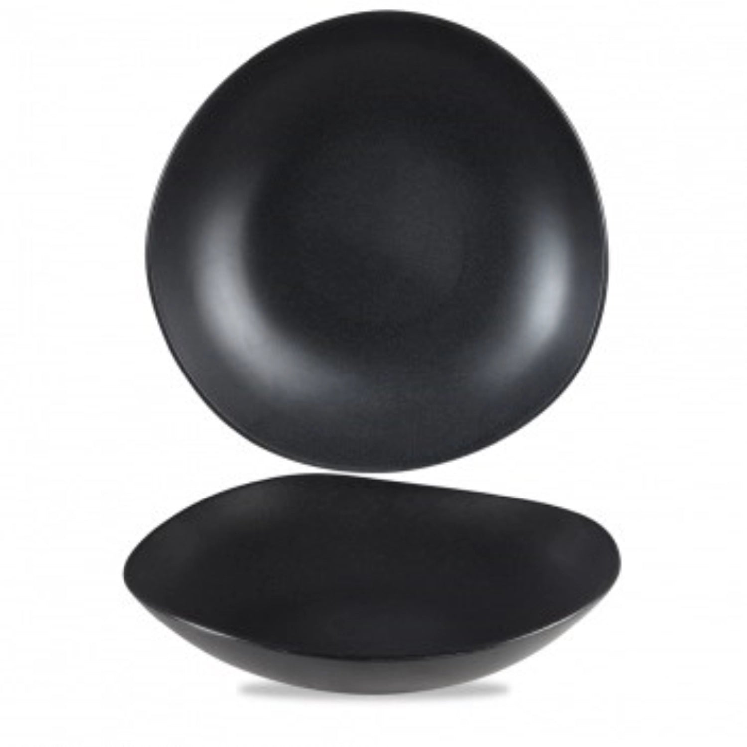 Elegante Alchemy Melamine Schüssel in Granit Schwarz, 38 cm Durchmesser, perfekt für stilvolle Anlässe und den täglichen Gebrauch.