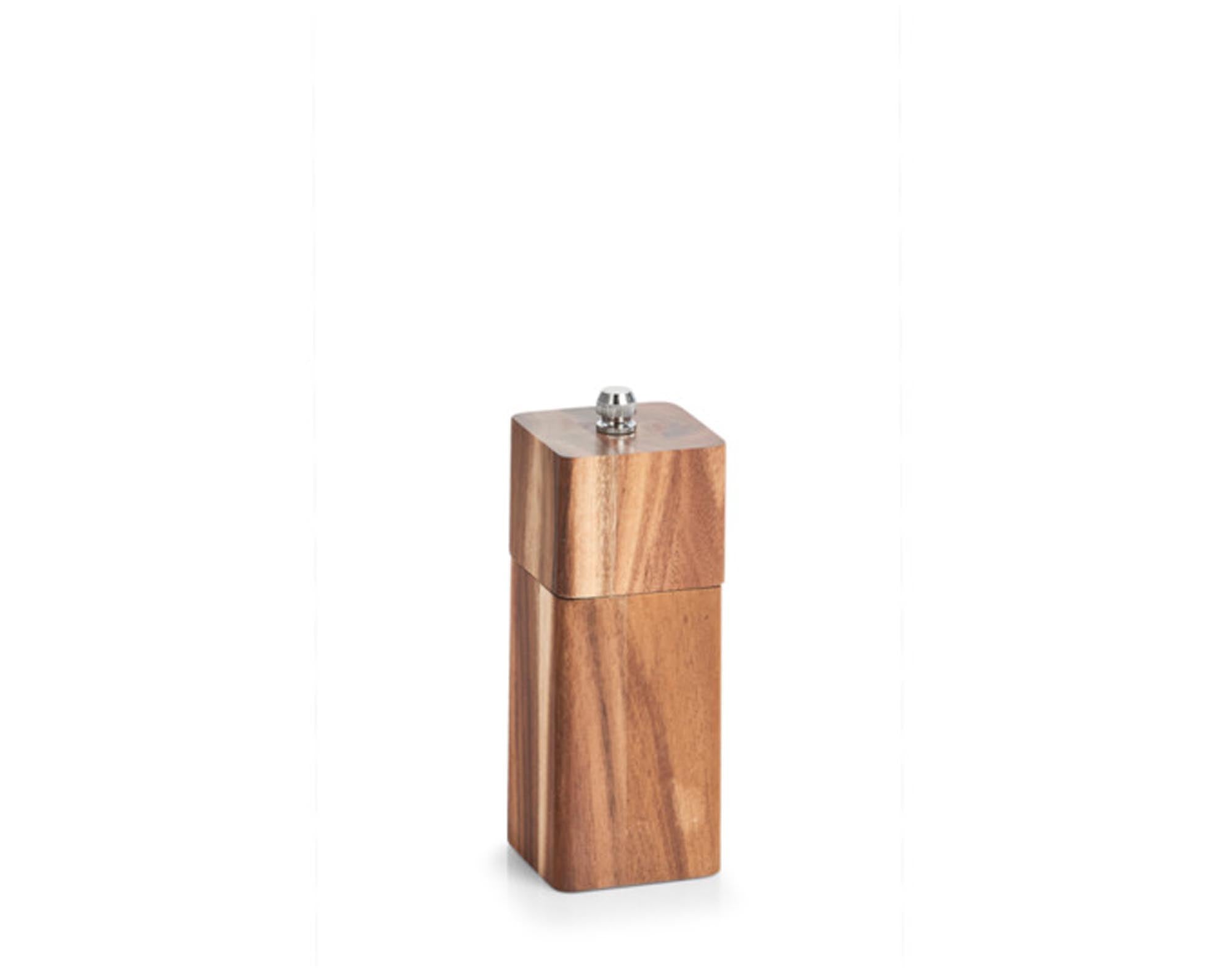Elegante ZELLER Salz- und Pfeffermühle aus Akazie (ø 5x13.5 cm) mit präzisem Mahlwerk für frische Gewürze. Ideal für jede Küche!