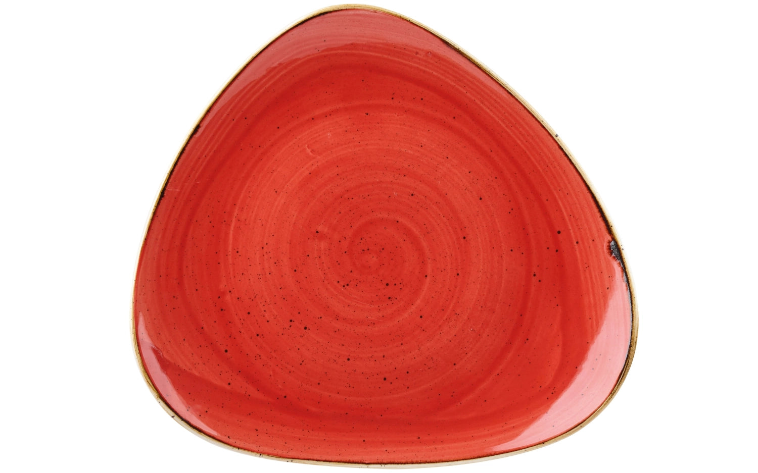 Stonecast Berry Red Triangel plate flat 31.1cm