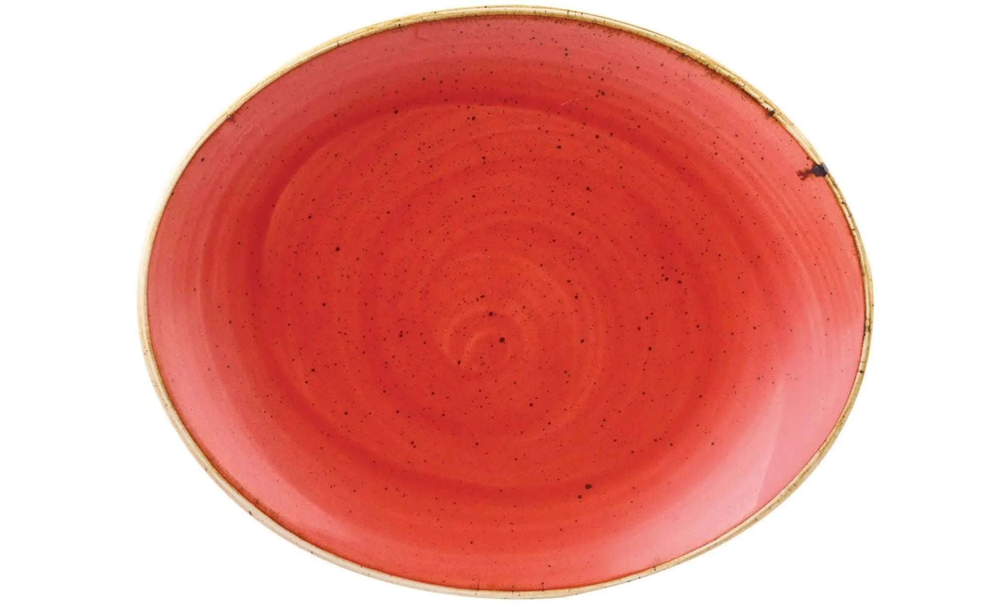 Stonecast Berry Red Platte oval 19x16cm - KAQTU Design