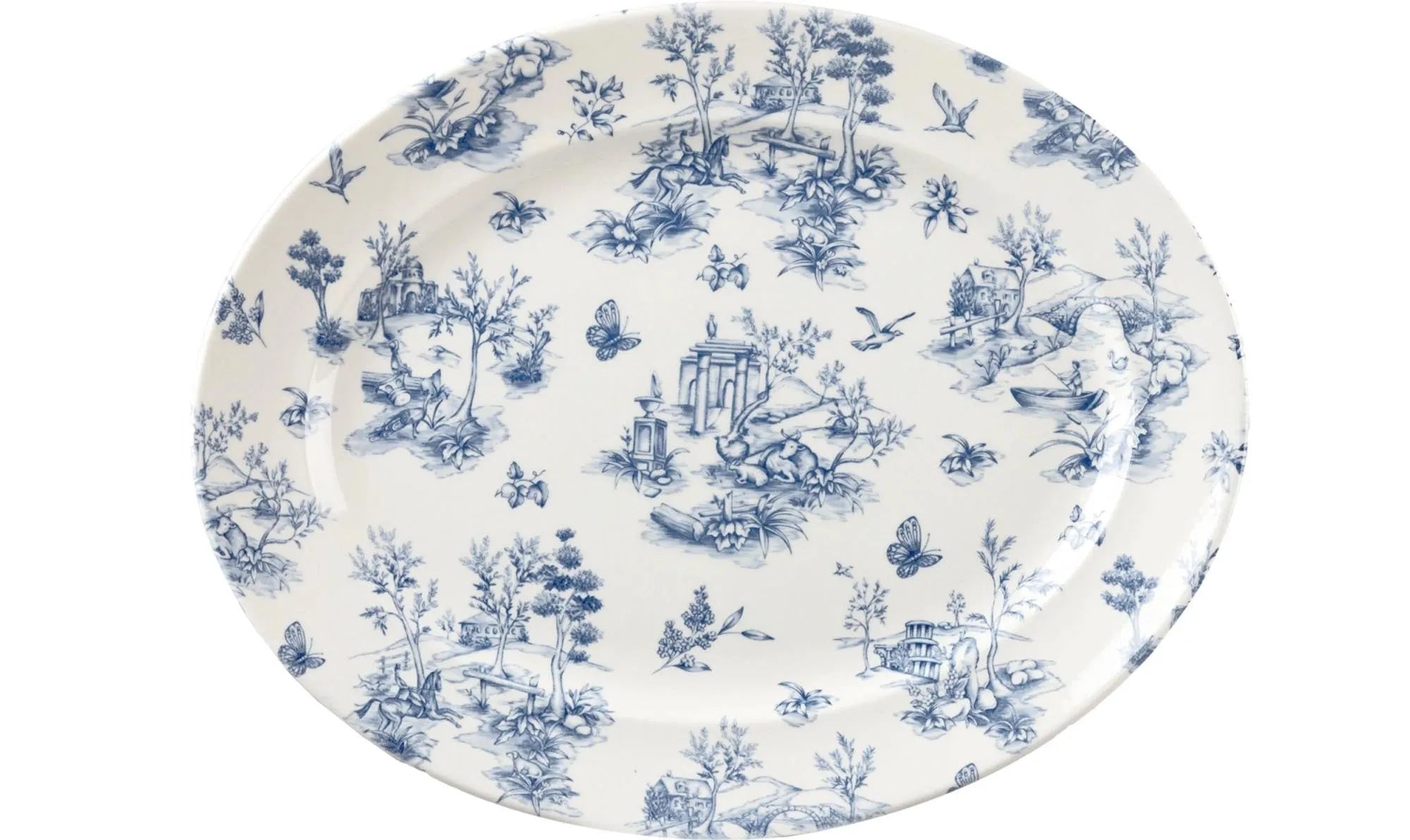 V.P. Toile Prague Platte oval 36.5x29.3cm - KAQTU Design