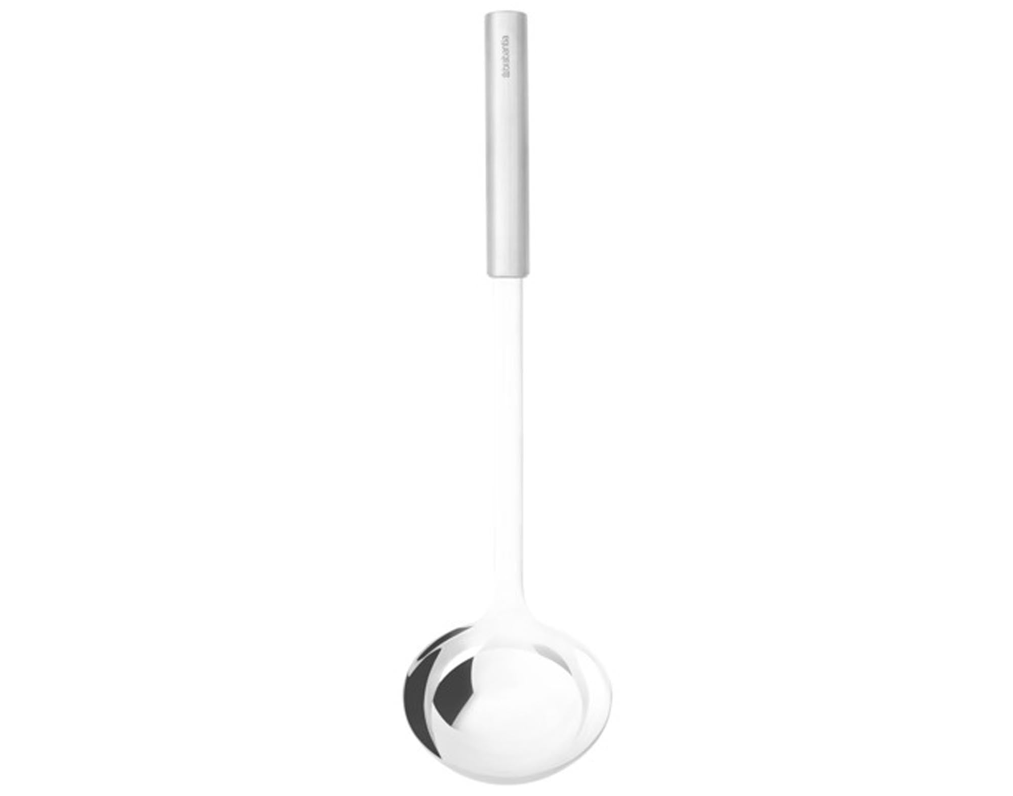 Entdecken Sie den BRABANTIA Schöpflöffel Profile aus hochwertigem Edelstahl. Ergonomisch, hygienisch und stilvoll – ideal für Suppen und Saucen!