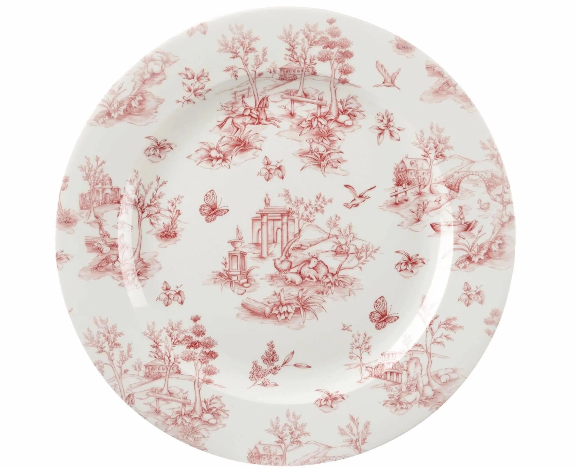 V.P. Toile Cranberry Teller flach 21cm - KAQTU Design