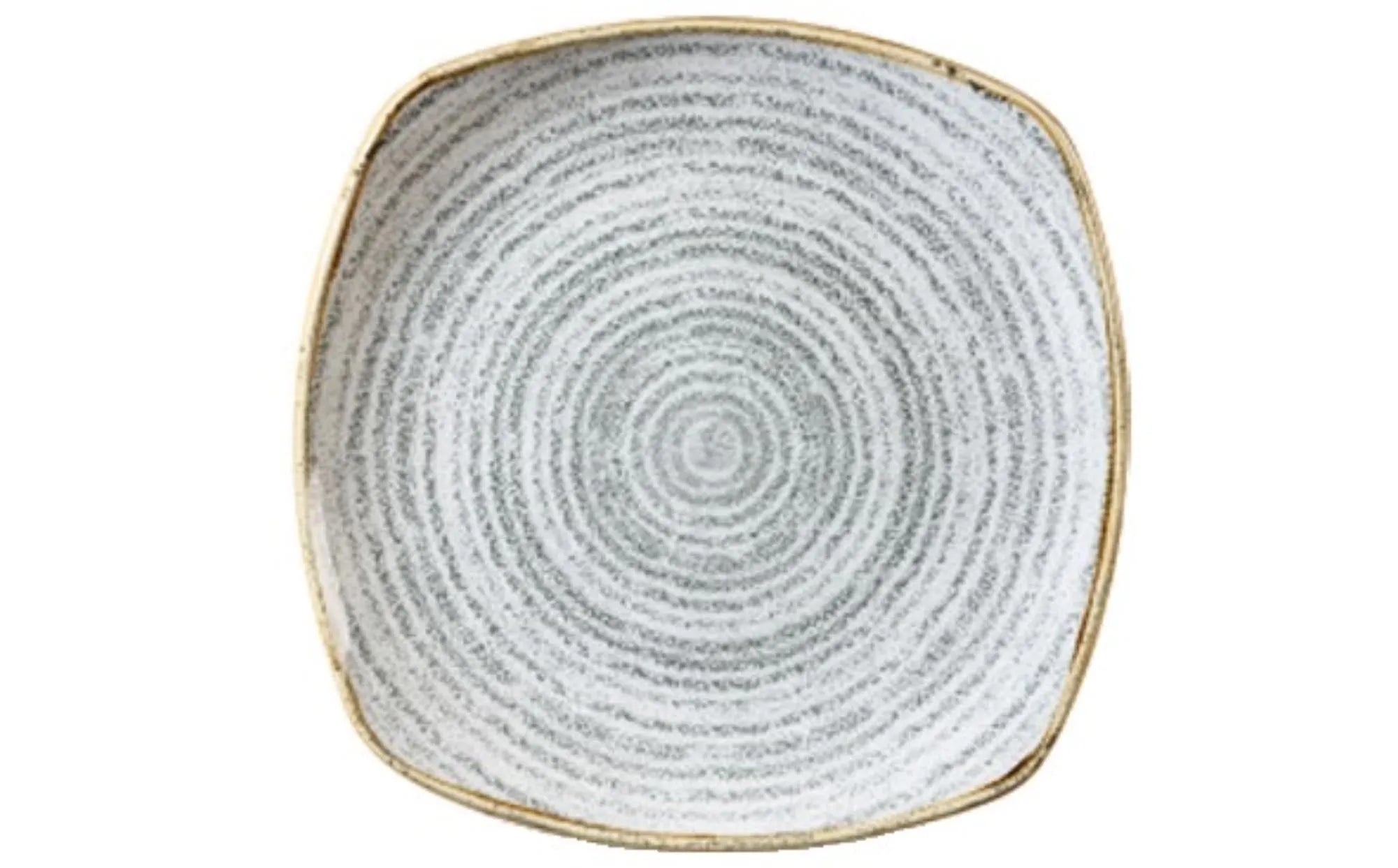 S.P. Homespun Stone Grey Teller flach quadratisch 21.5cm - KAQTU Design