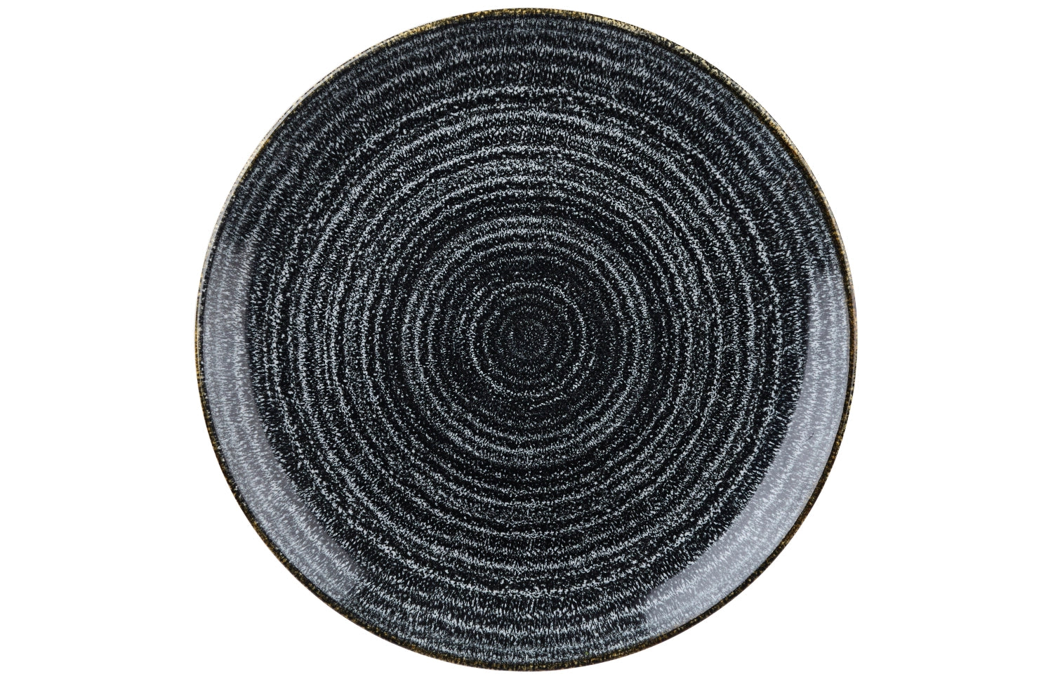 S.P. Homespun Ch<tc>arc</tc>oal Black Coupe plate flat 28.8cm