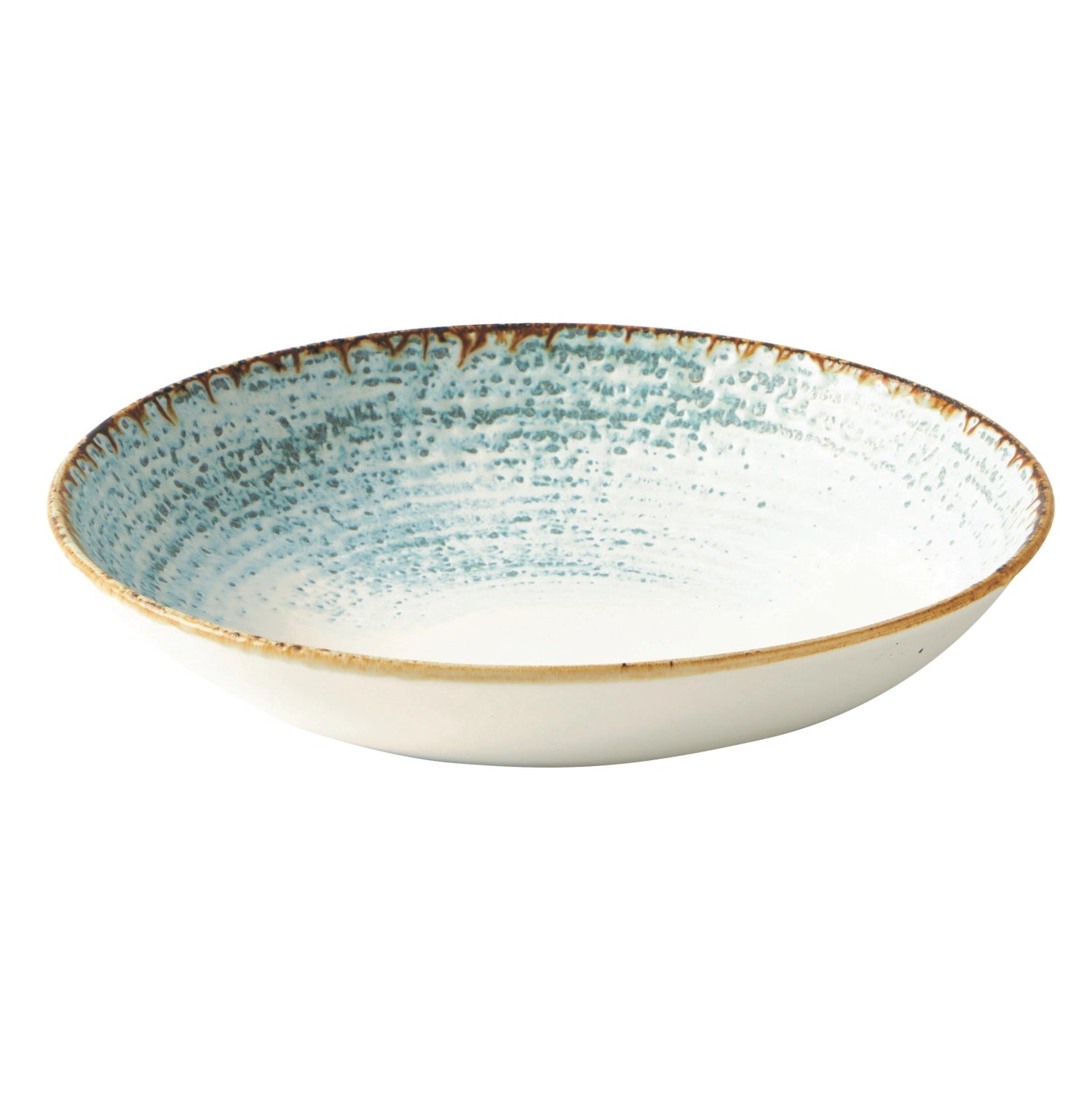 Erleben Sie die stilvollen S.P. Homespun Accents Aquamarine Coupe Teller von Churchill: Robustes Porzellan, elegante aquamarinfarbene Glasur, perfekt für kreative Anrichtevariationen.