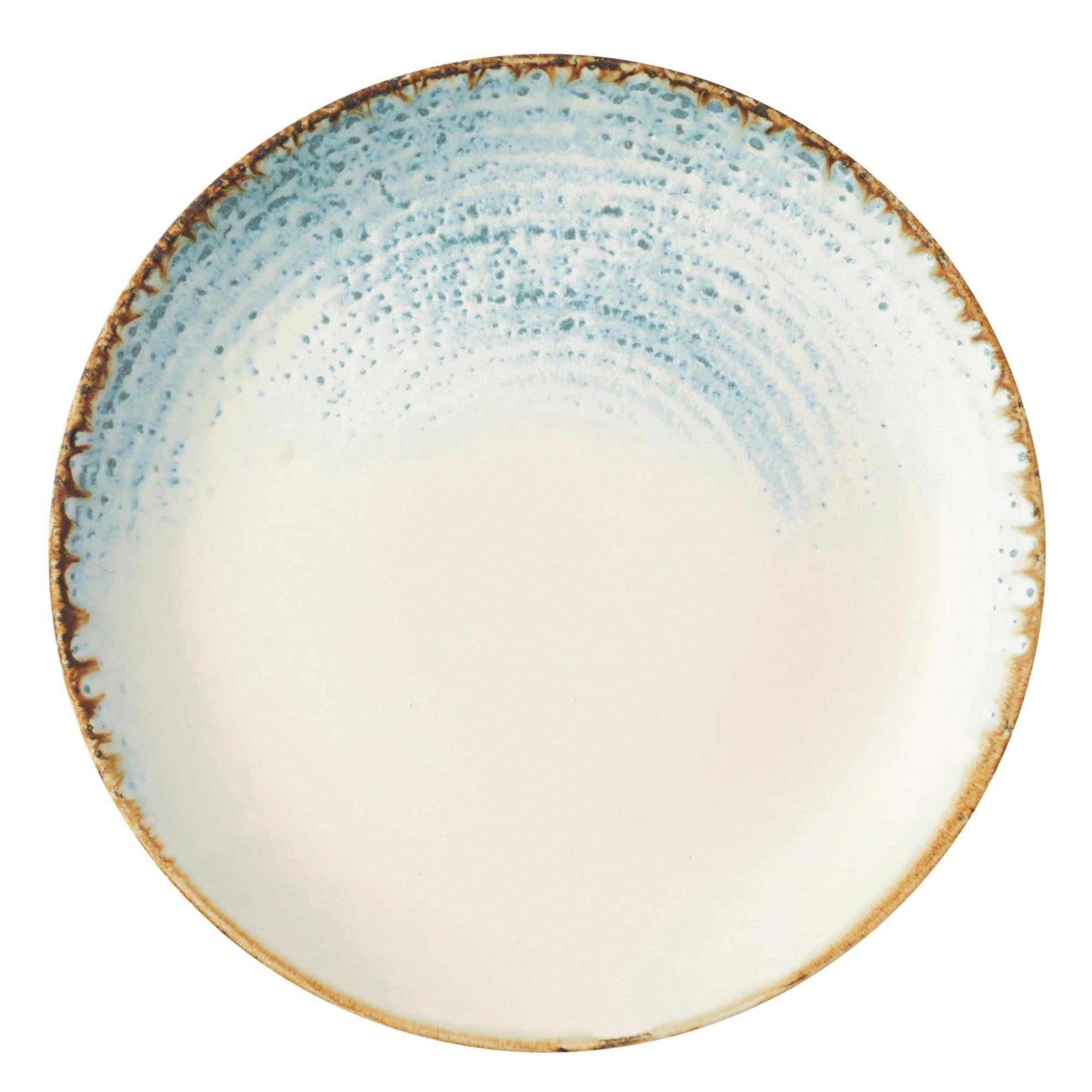 S.P. Homespun Accents Aquamarine Coupe plate flat 21.7cm