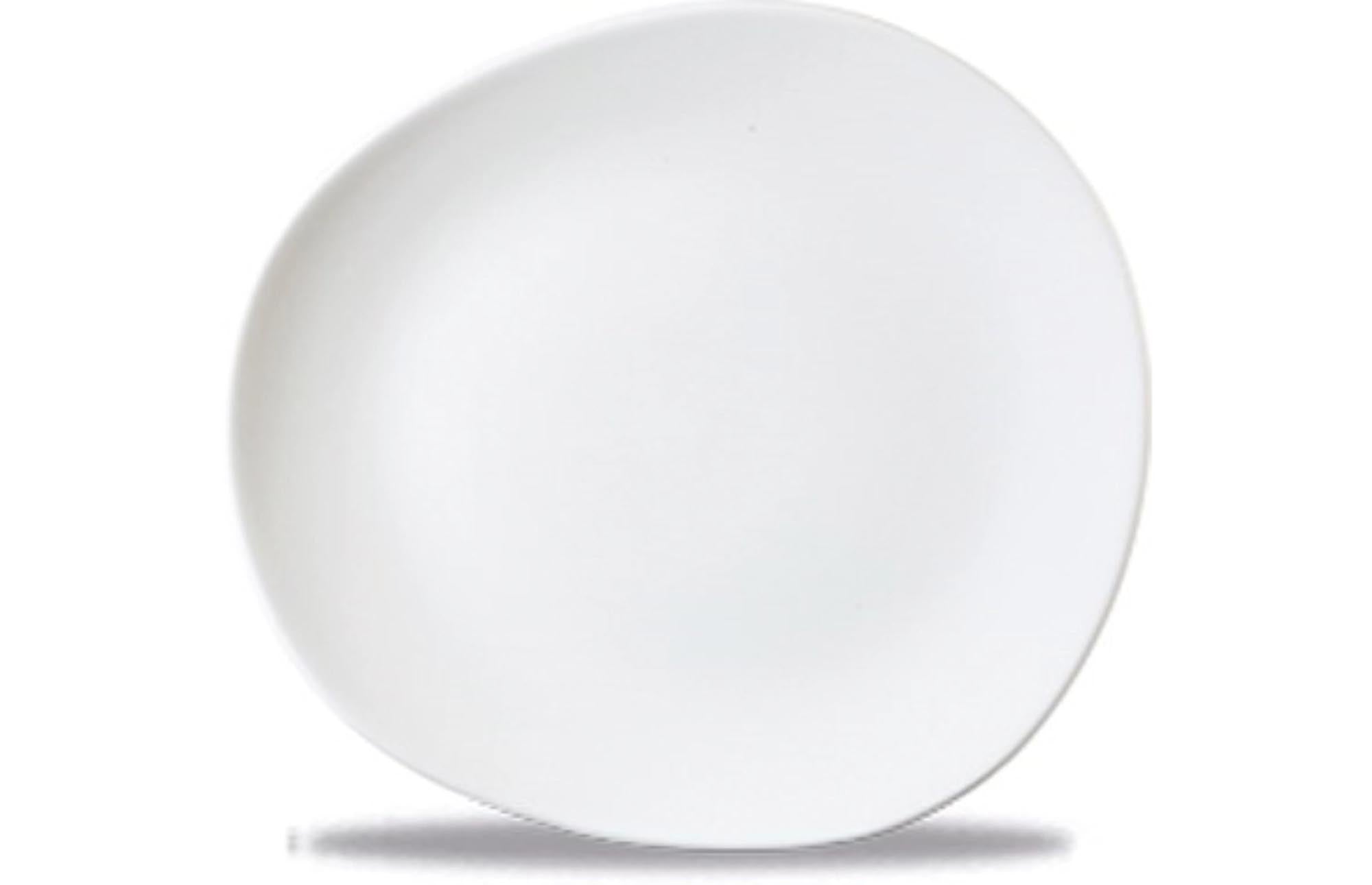 Eleganter 21cm Teller aus hochwertigem Porzellan, zeitloses Design, organische Formen, spülmaschinenfest, ideal für jede Mahlzeit.