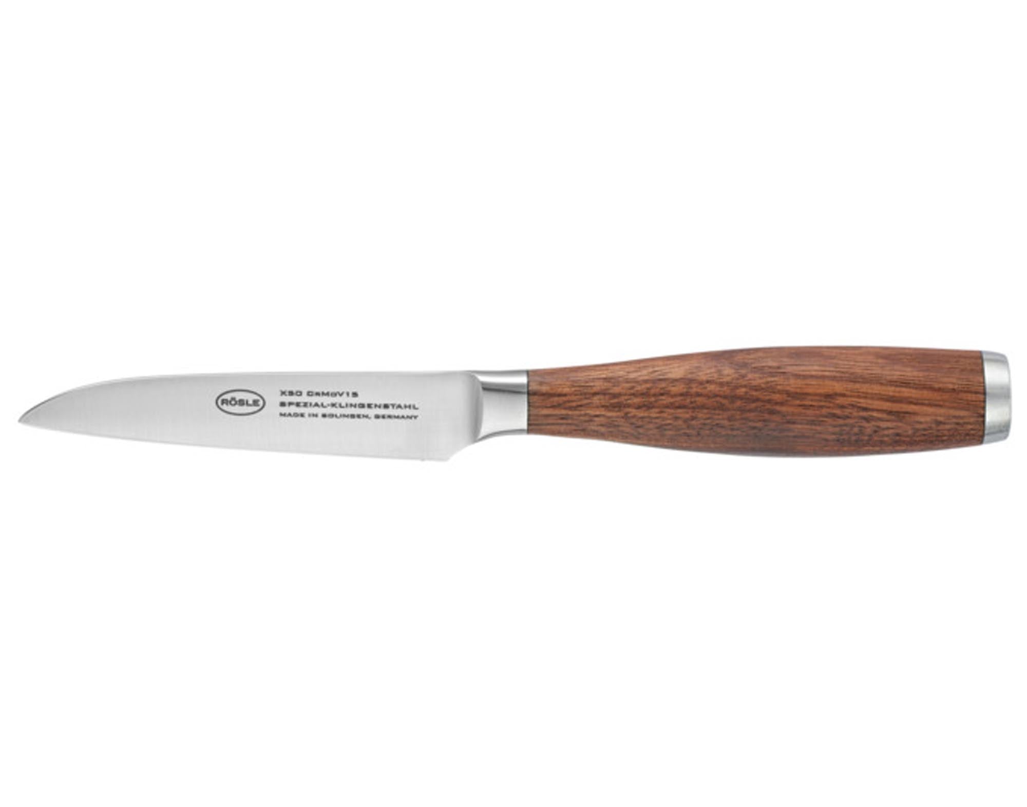 Entdecken Sie das RÖSLE Gemüsemesser Masterclass 9 cm – Ihr perfektes Küchenwerkzeug für präzises Schneiden von Gemüse und Obst. Hochwertige Klinge, ergonomischer Griff.