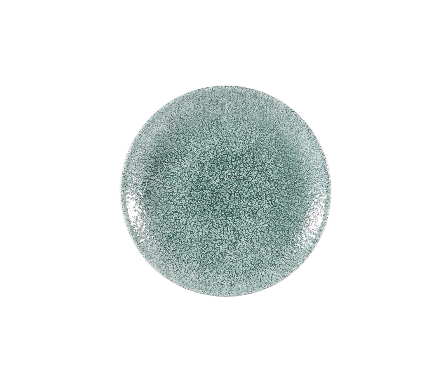 S.P. Raku Jade Green Coupe plate flat 16.5cm