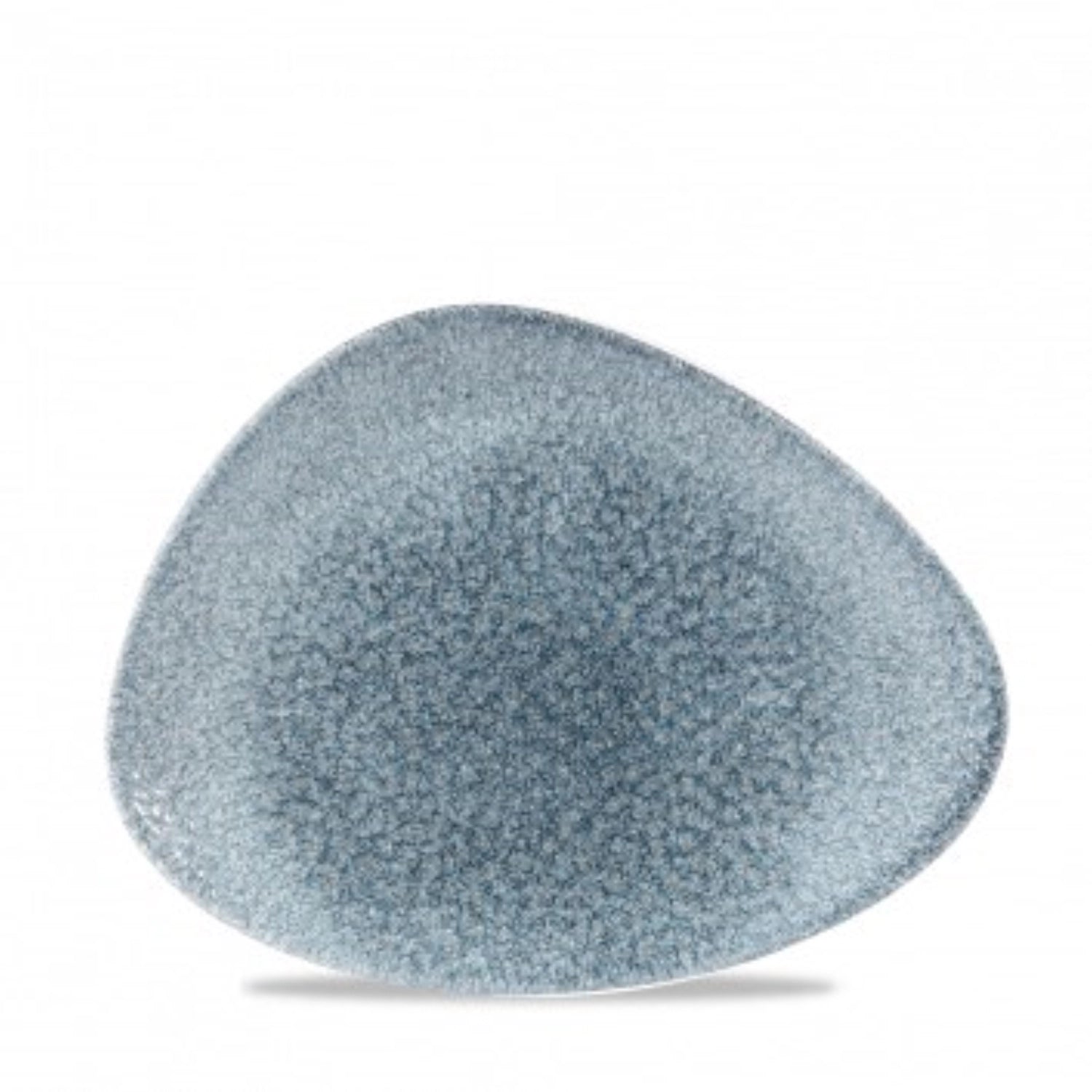 S.P. Raku Topaz Blue Triangle Plate 26x20cm,