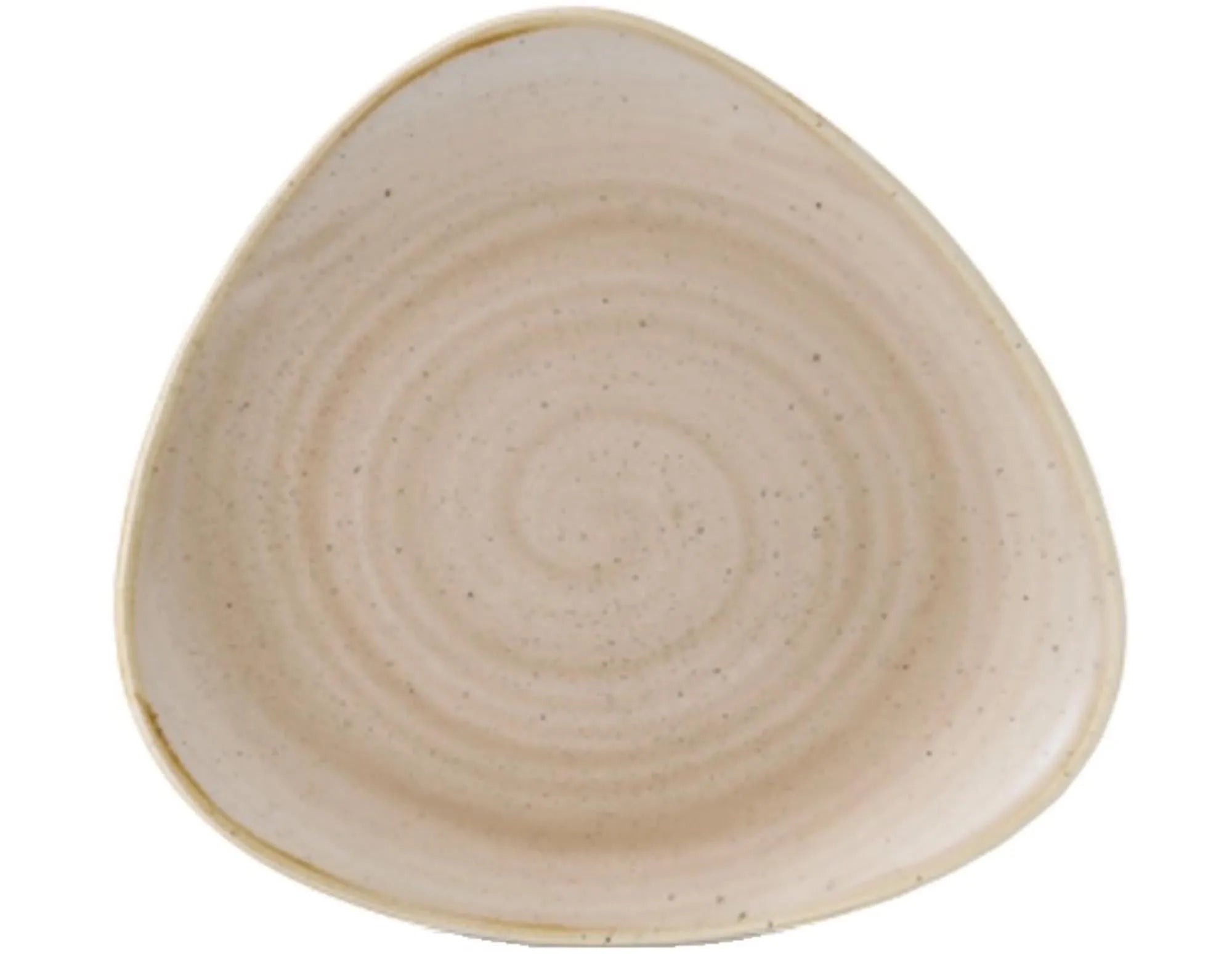 Stonecast Nutmeg Beige Triangel Teller flach 19.2cm - KAQTU Design