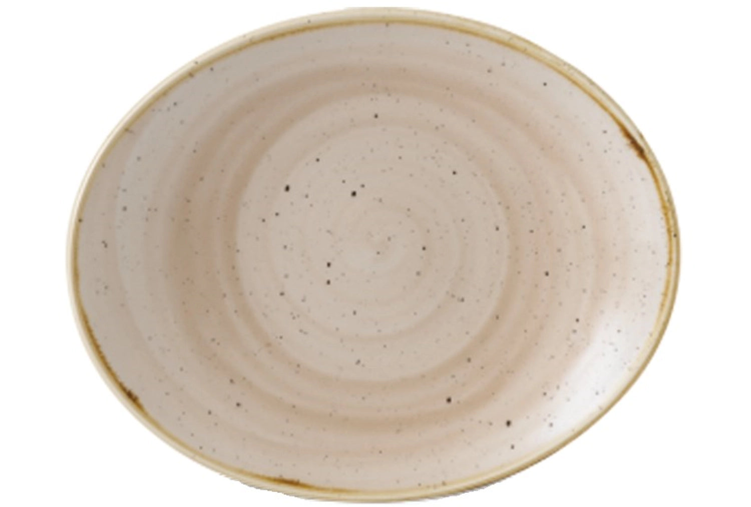Stonecast Nutmeg Beige plate oval 19x16cm
