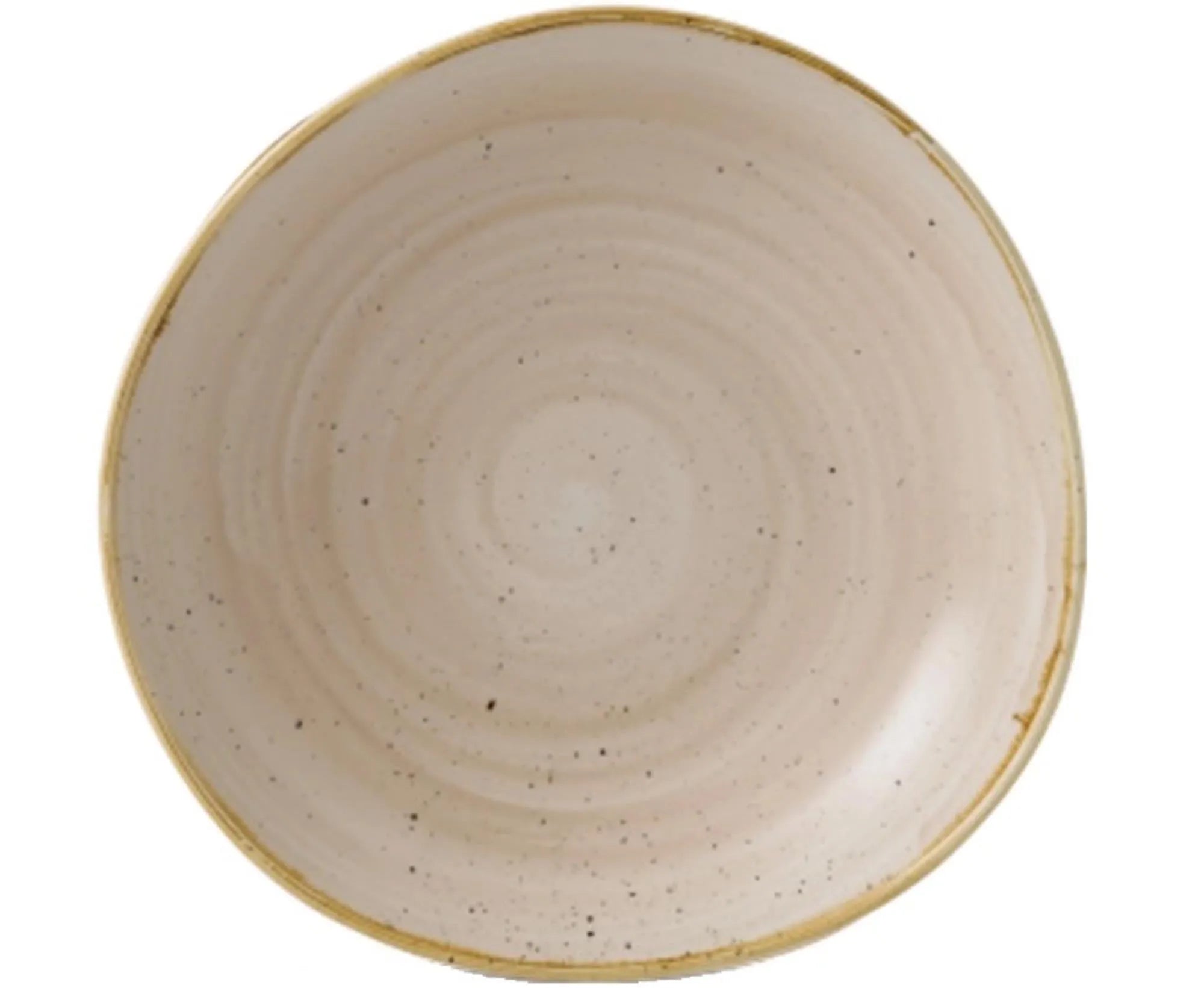 Stonecast Nutmeg Beige Organic Teller tief 25.3cm - KAQTU Design