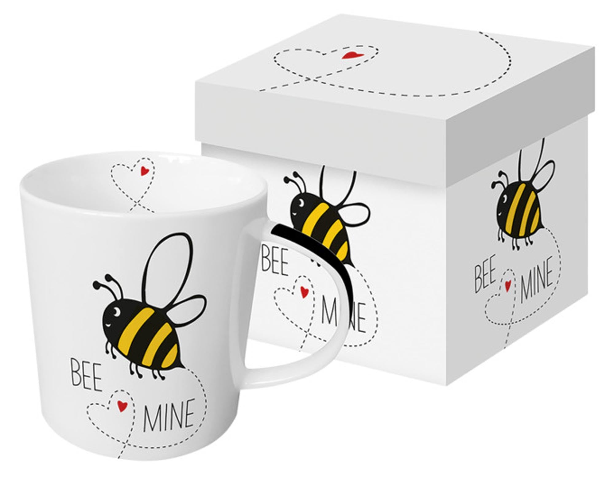 Entdecken Sie den PPD Henkelbecher Trend Mug GB Bee Mine mit Bienenmotiv. Hochwertiges Glas, spülmaschinenfest, perfekt für Kaffee und Tee.